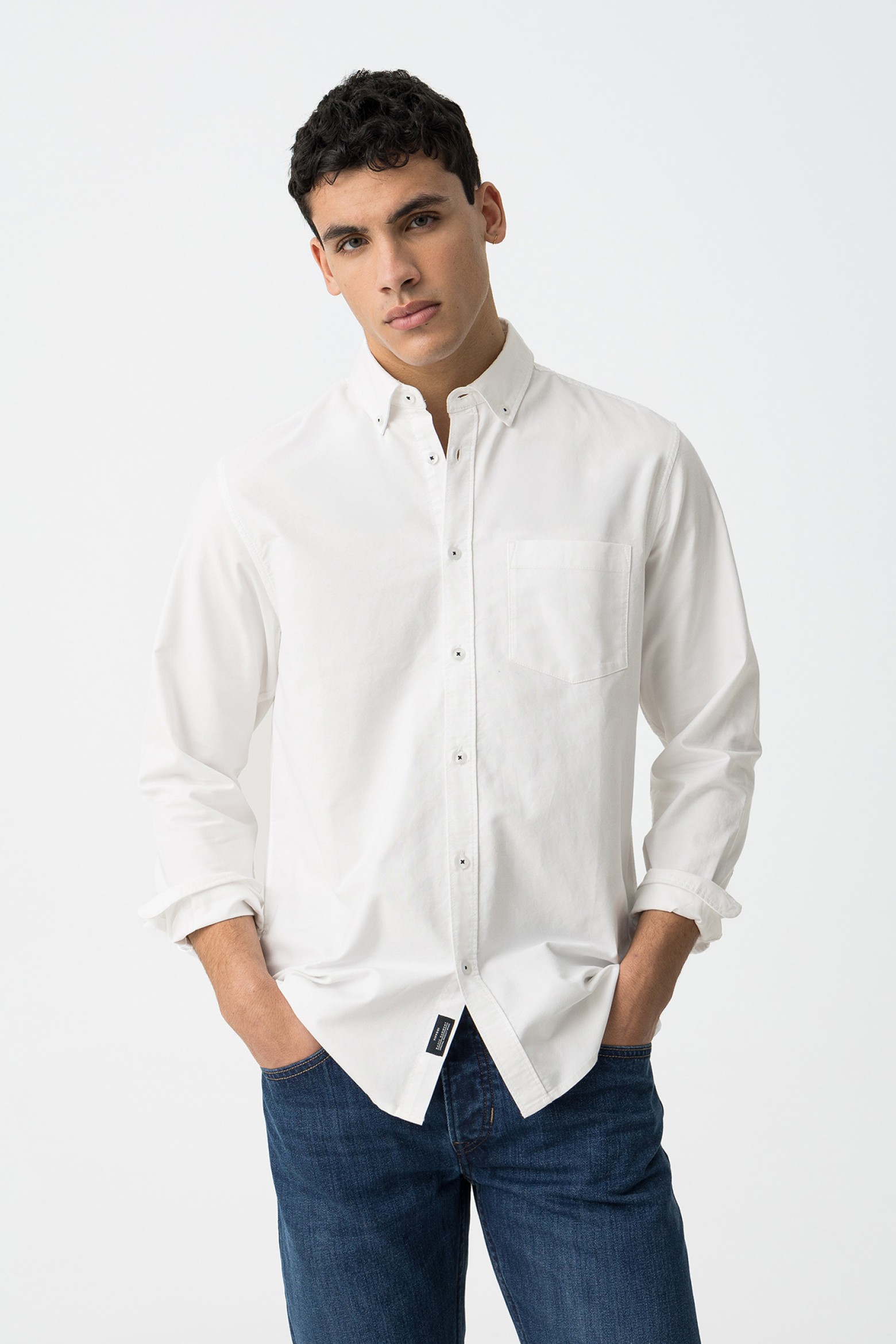 Camisa Slim Fit Oxford