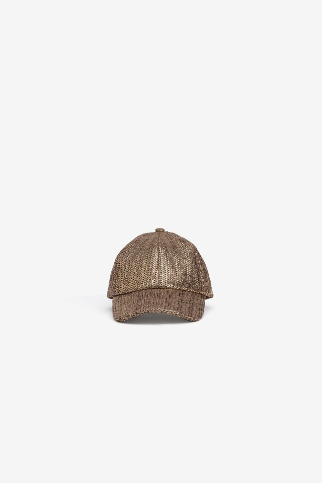 Gorra de paja brillante