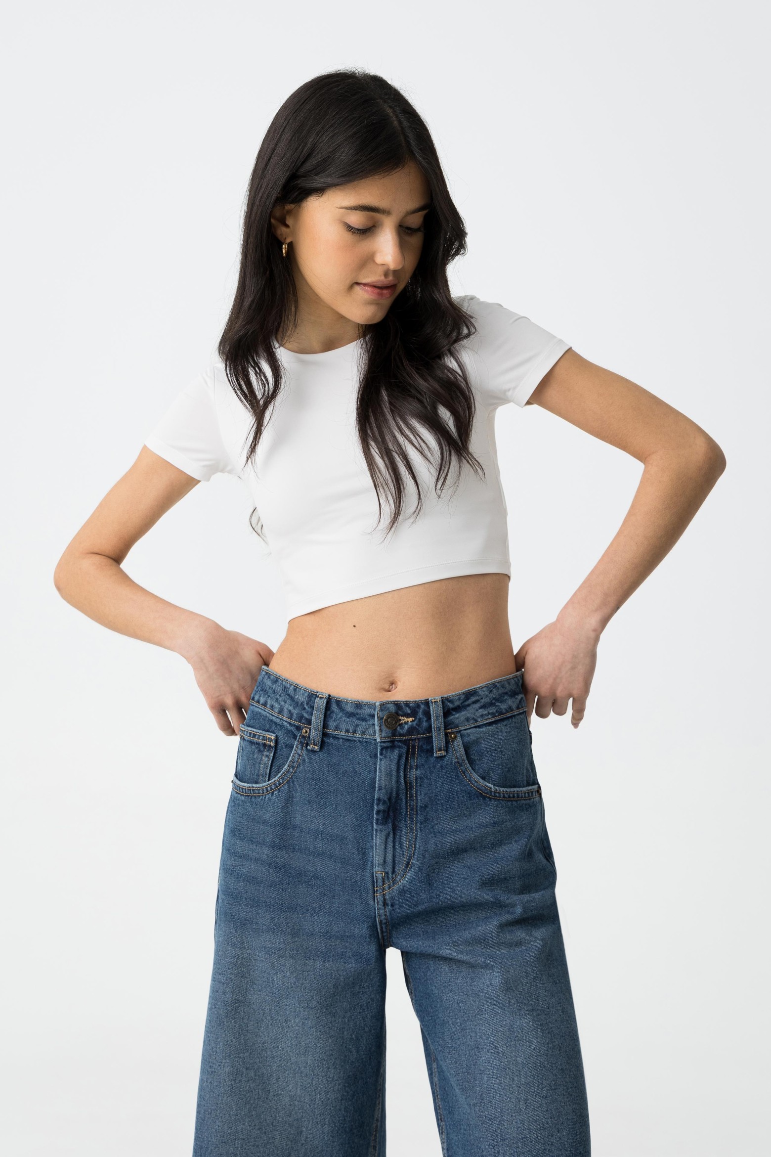 Crop Top Manga Curta