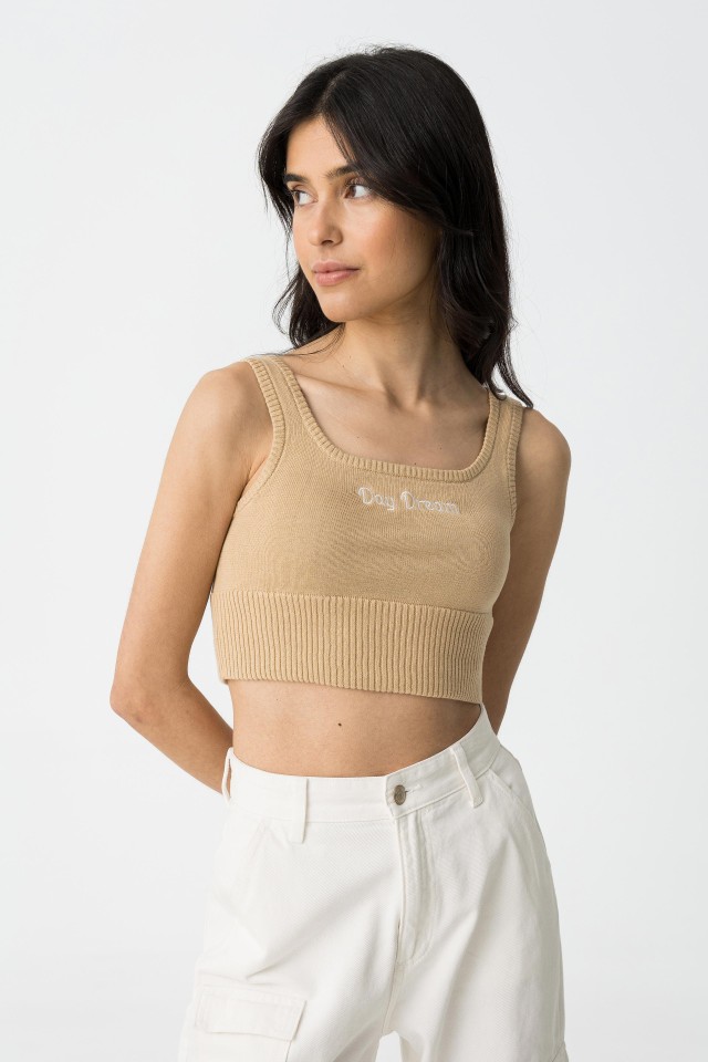 Crop Top with Embroidery