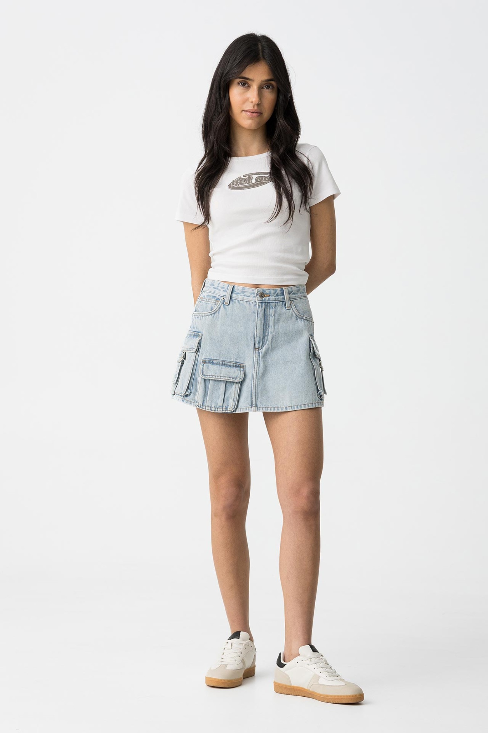 Falda-Shorts De Mezclilla Cargo