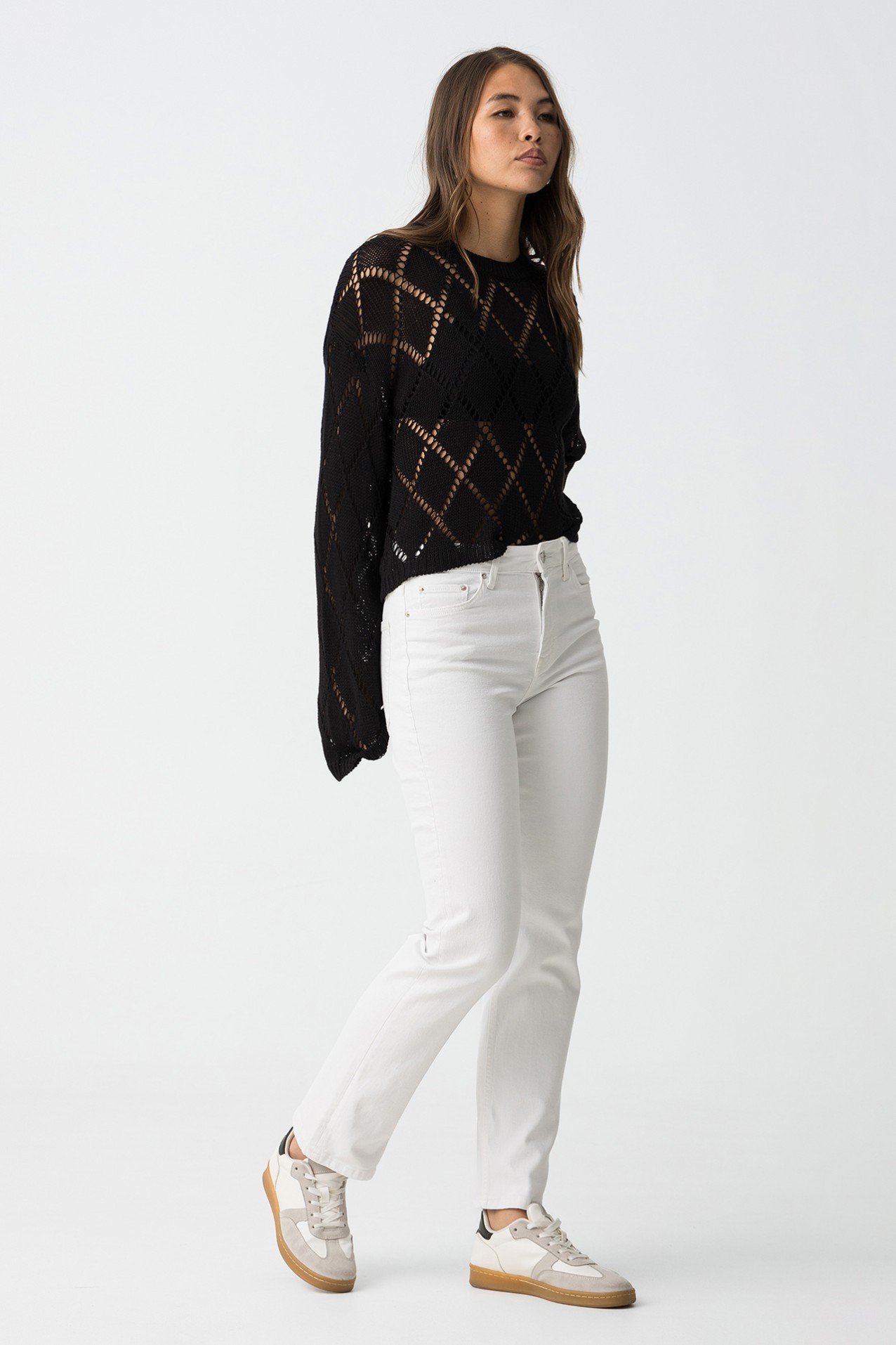 Jeans Amy Straight Fit Cintura Alta