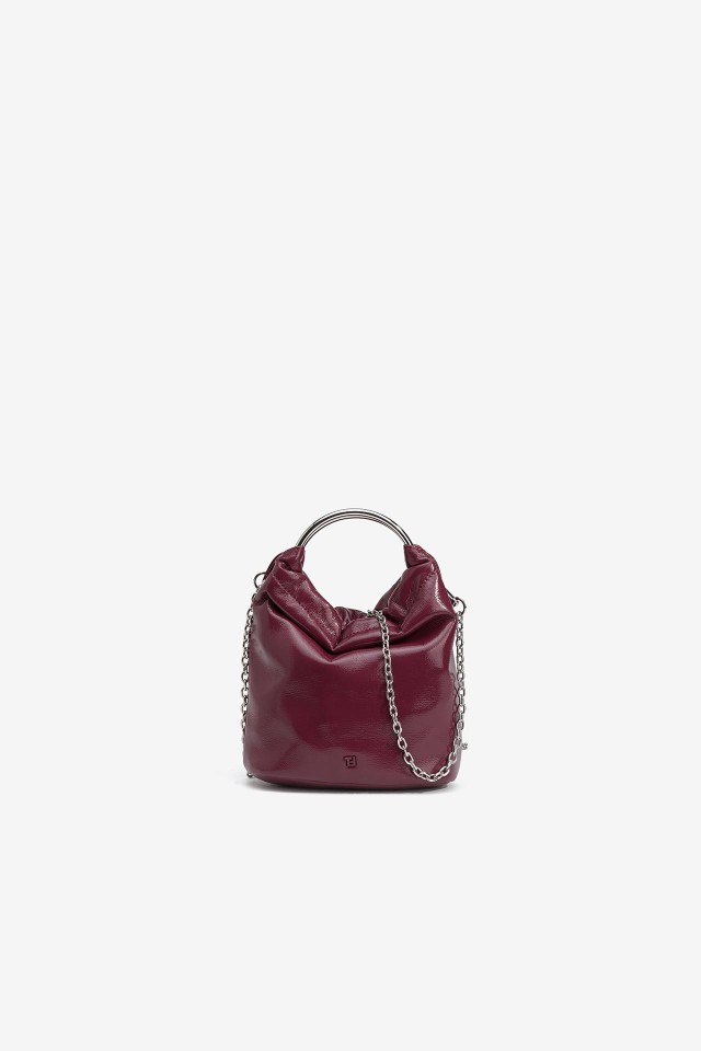 Handbag with Metallic Handle