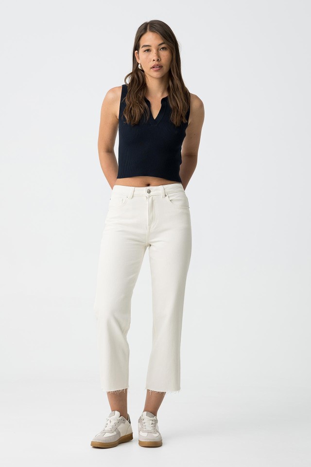 Solange Cropped Straight Jeans