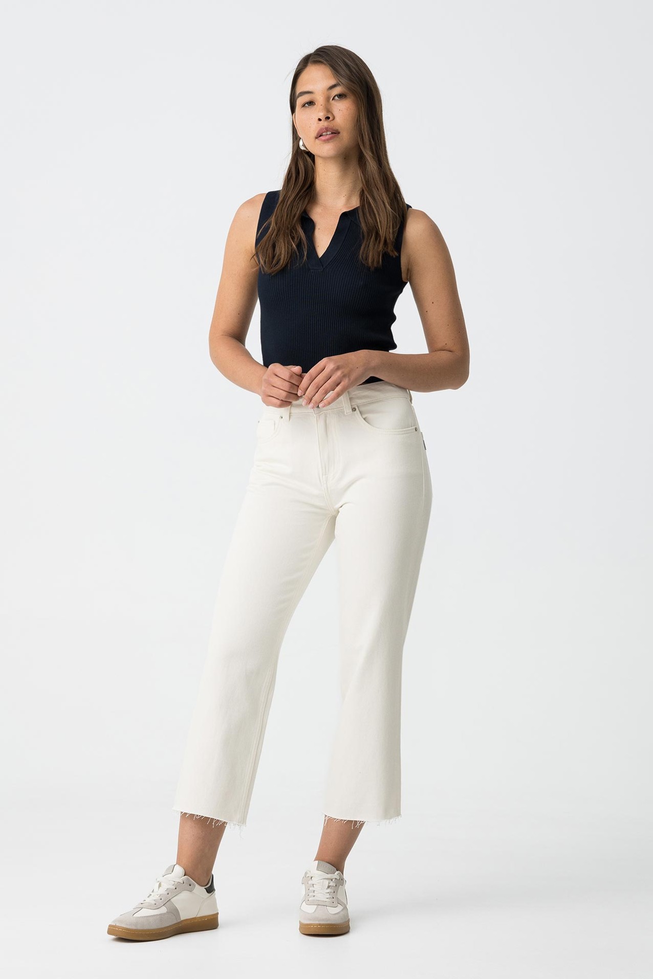 Jeans Cropped Blancos