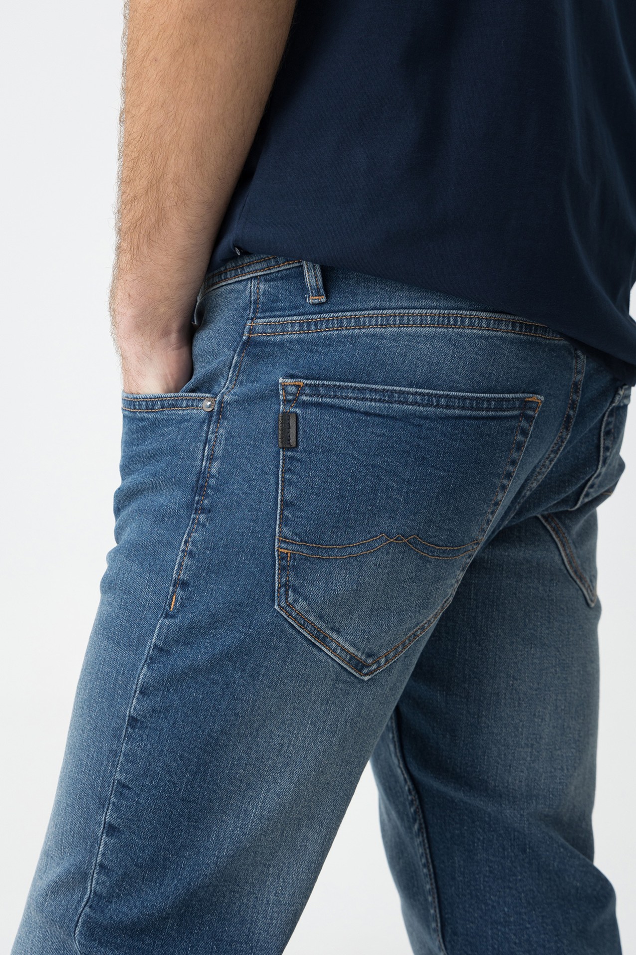 Jeans Slim Straight Azul