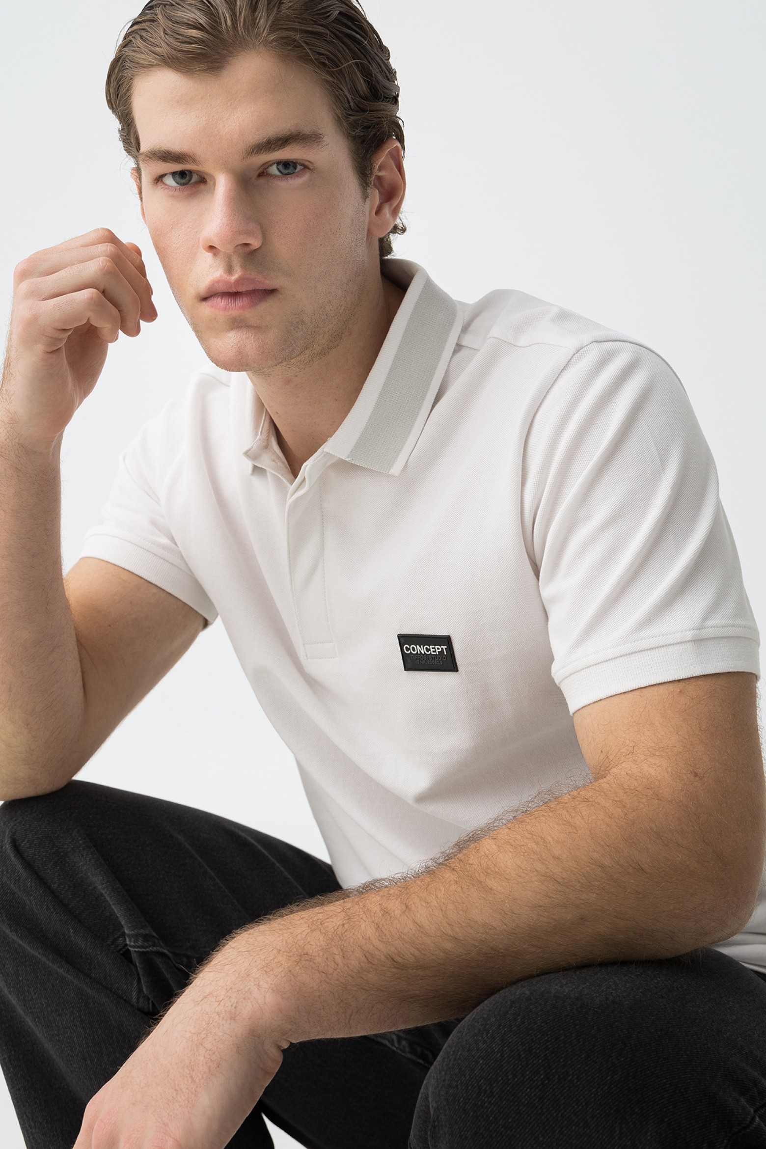 Polo com Contraste na Gola