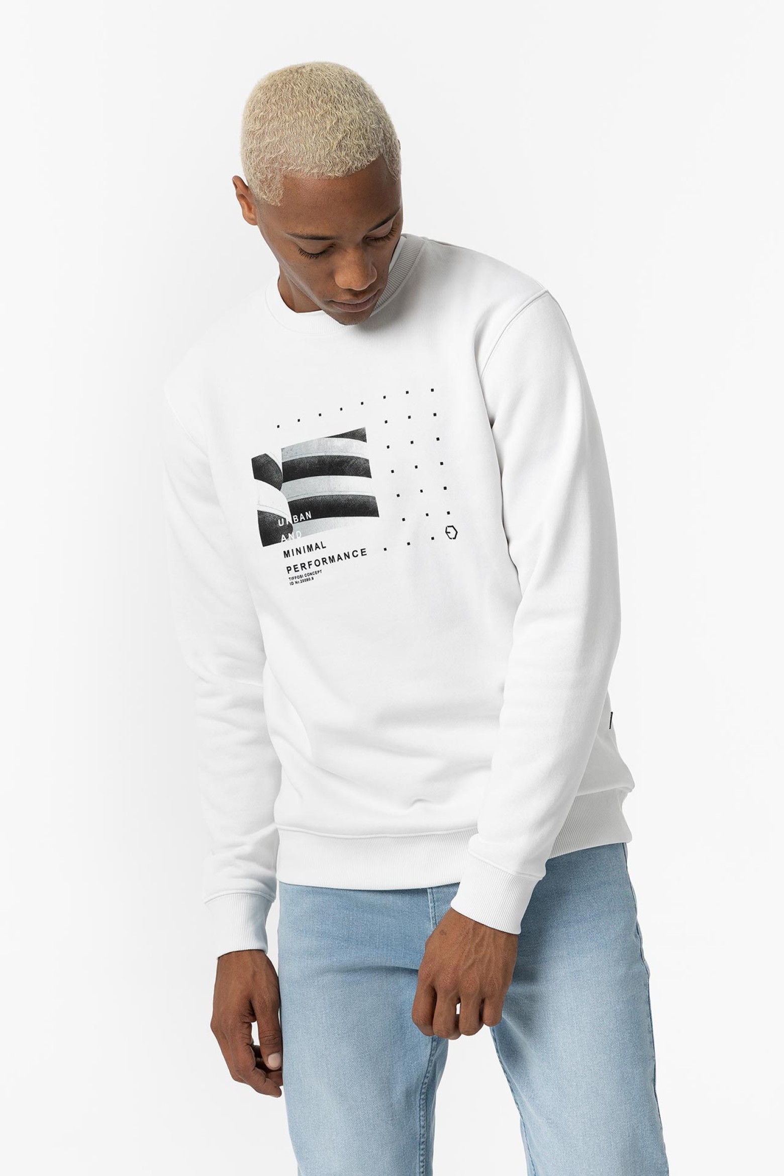 Sweatshirt com Estampado Combinado