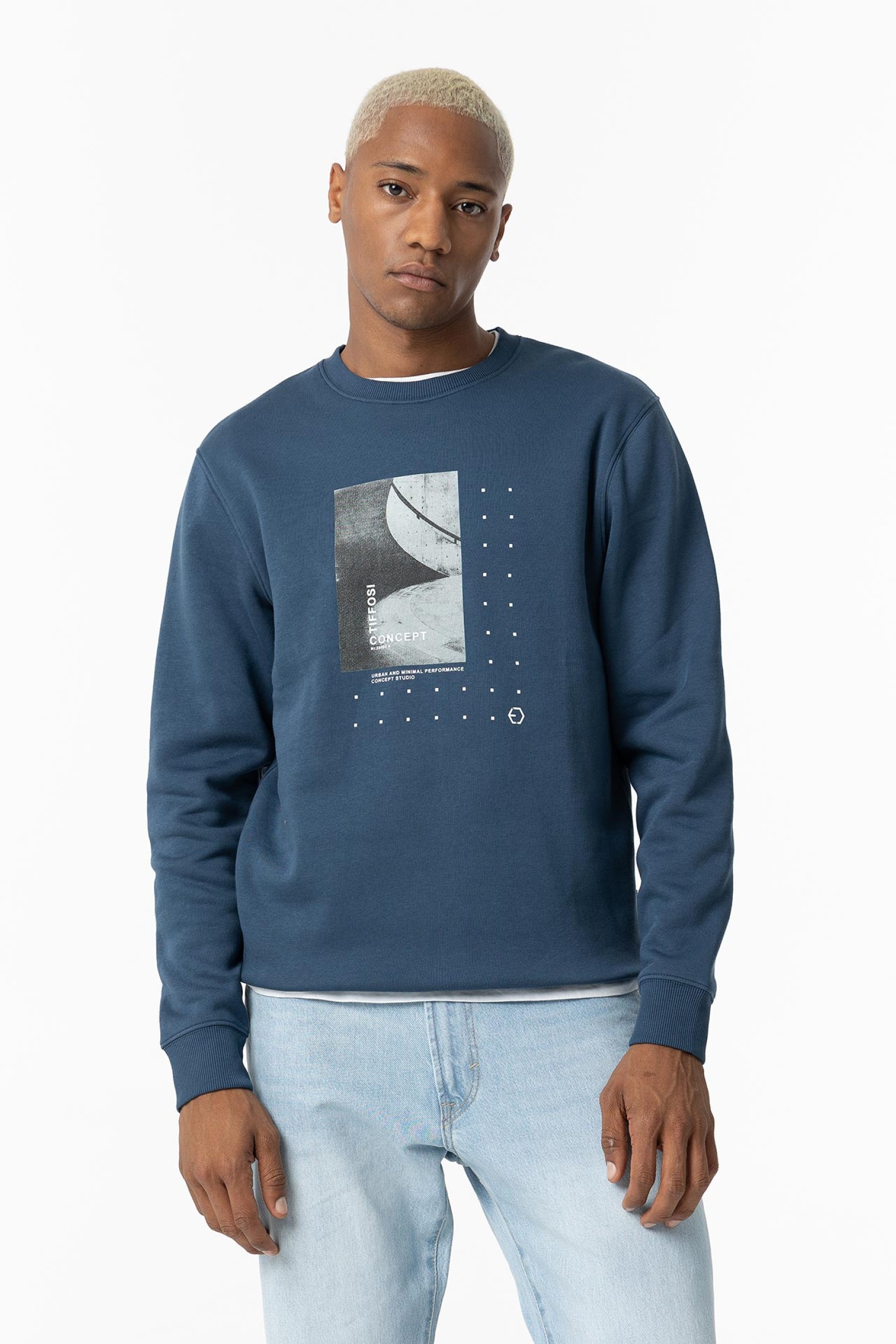 Sweatshirt com Estampado Combinado