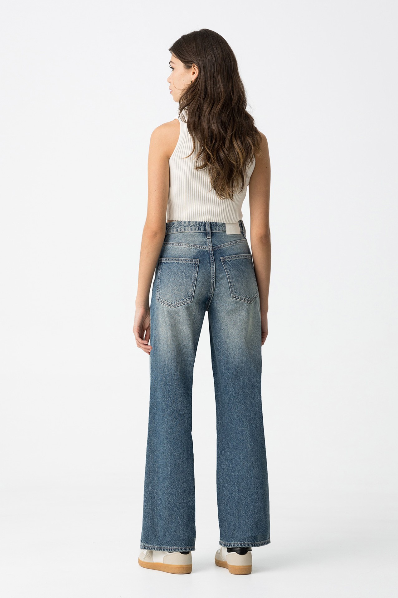 Calas Kylie Wide Leg Cintura Alta