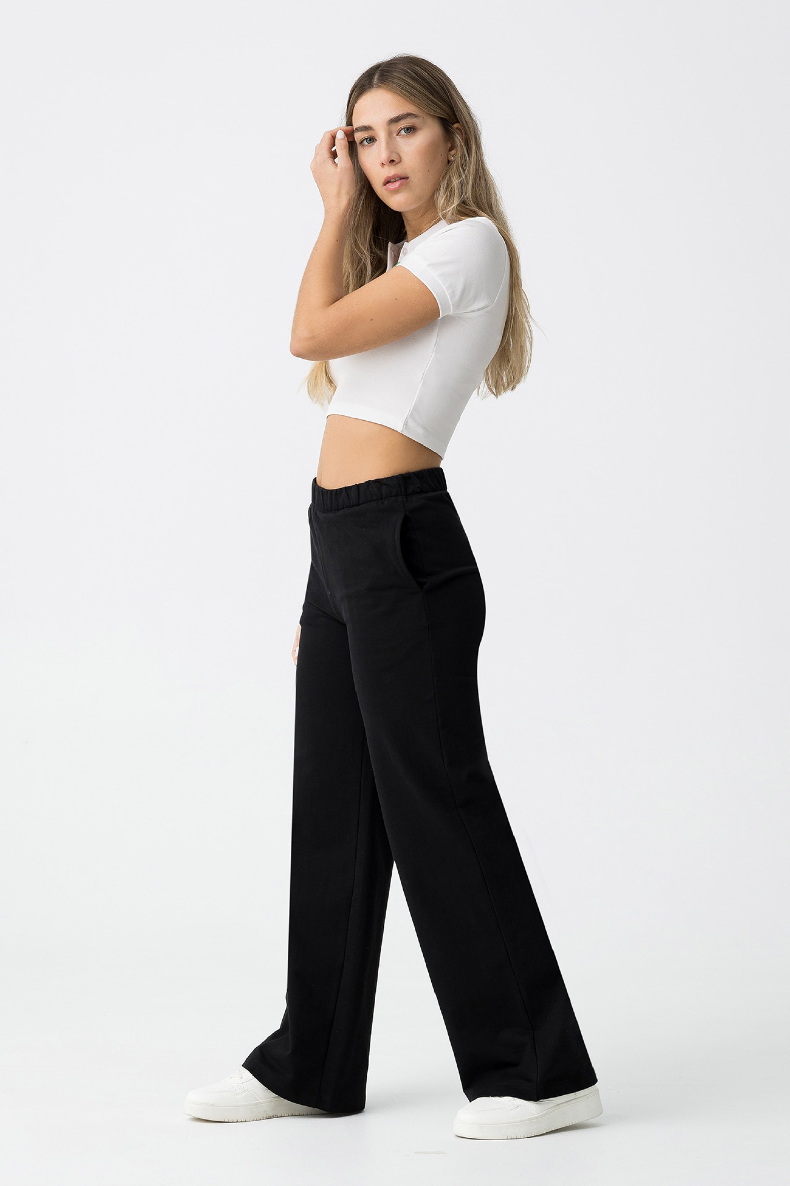 Pantalones jogger de pierna ancha