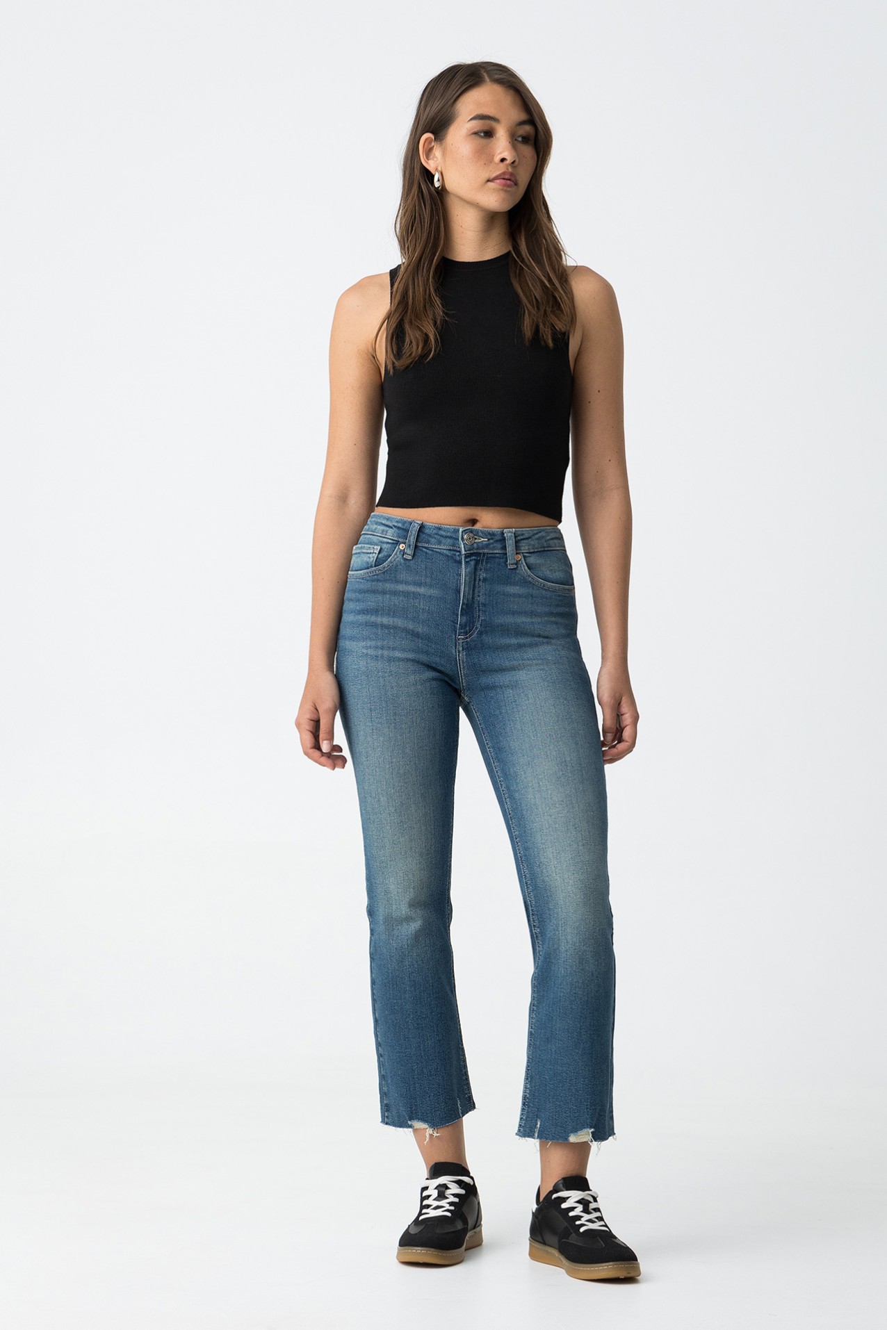 Vaqueros capri acampanados Megan