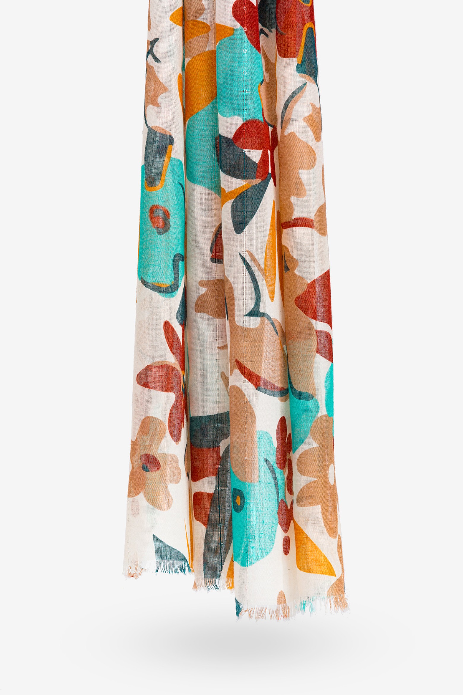 Pauelo Rectangular Estampado Floral
