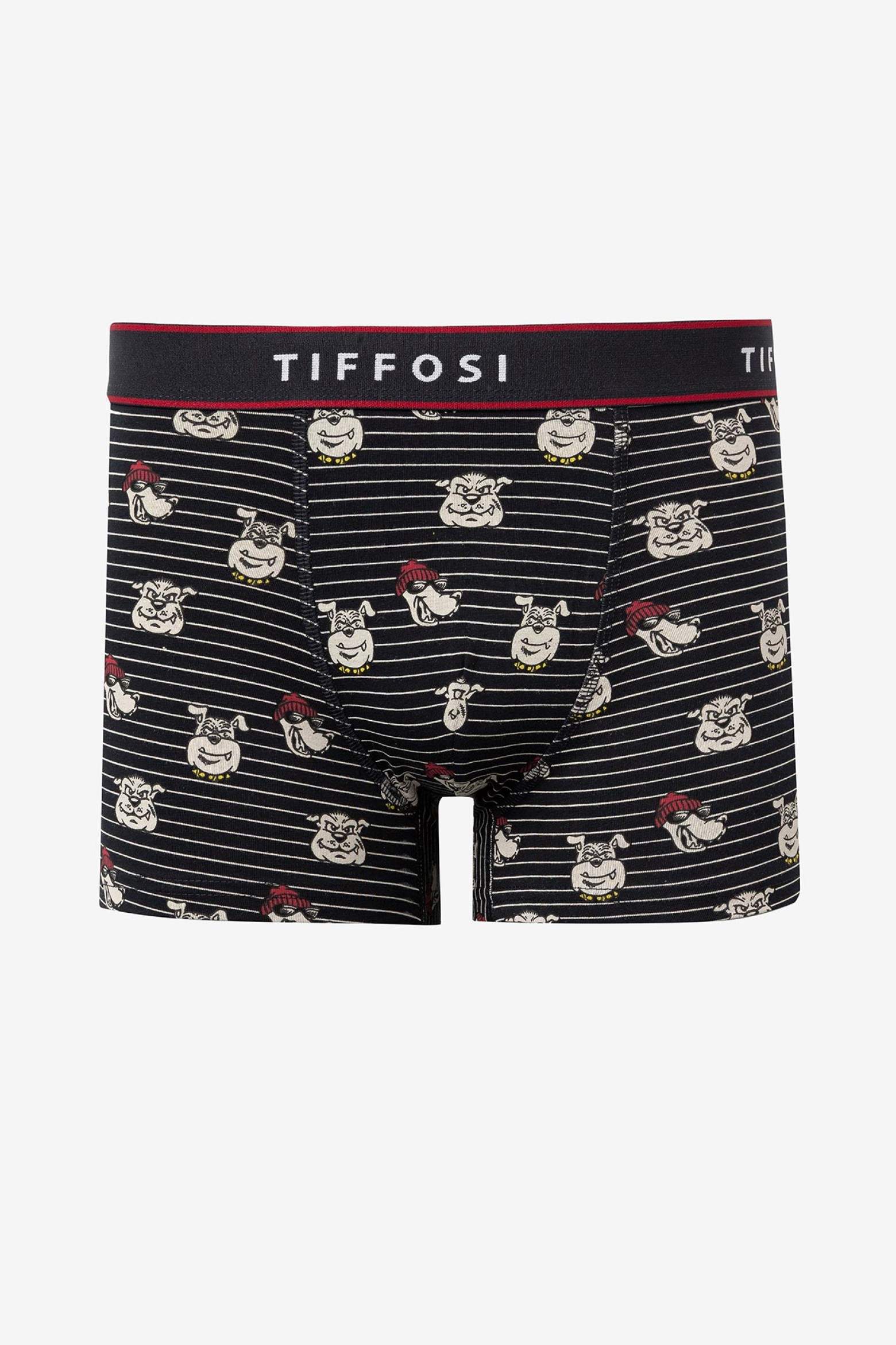Striped Boxers with Dogs