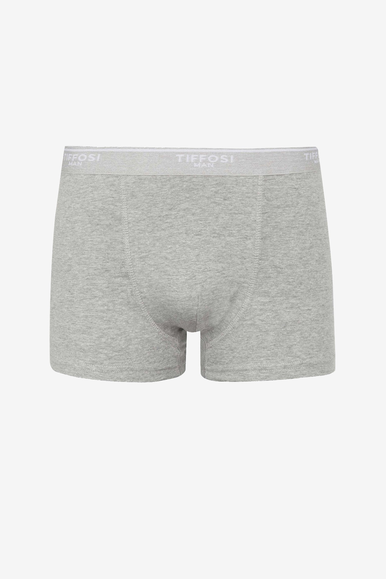 Light Grey Melange Striped Boxer