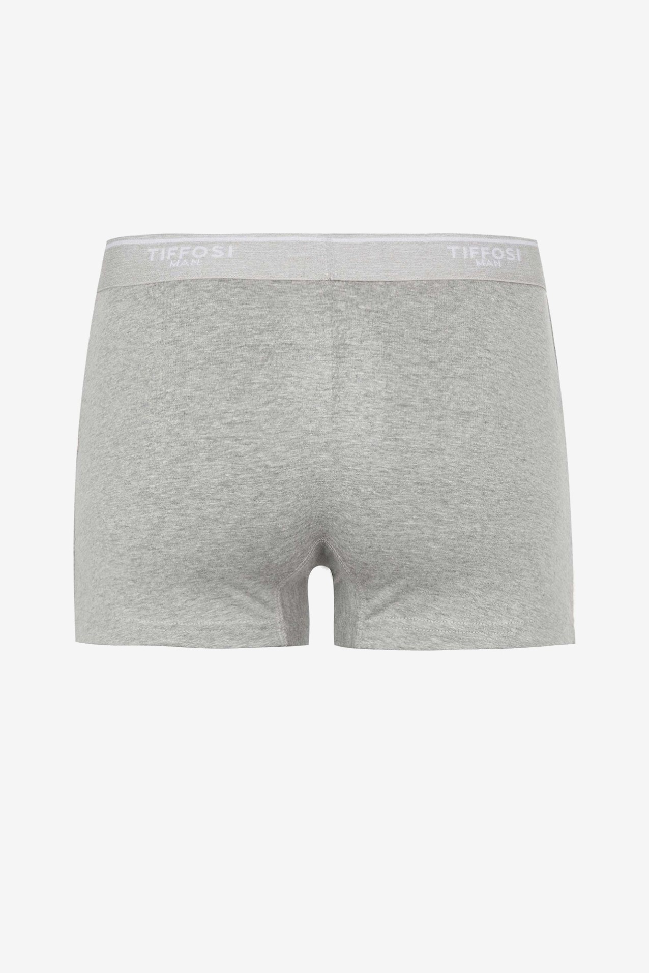 Light Grey Melange Striped Boxer