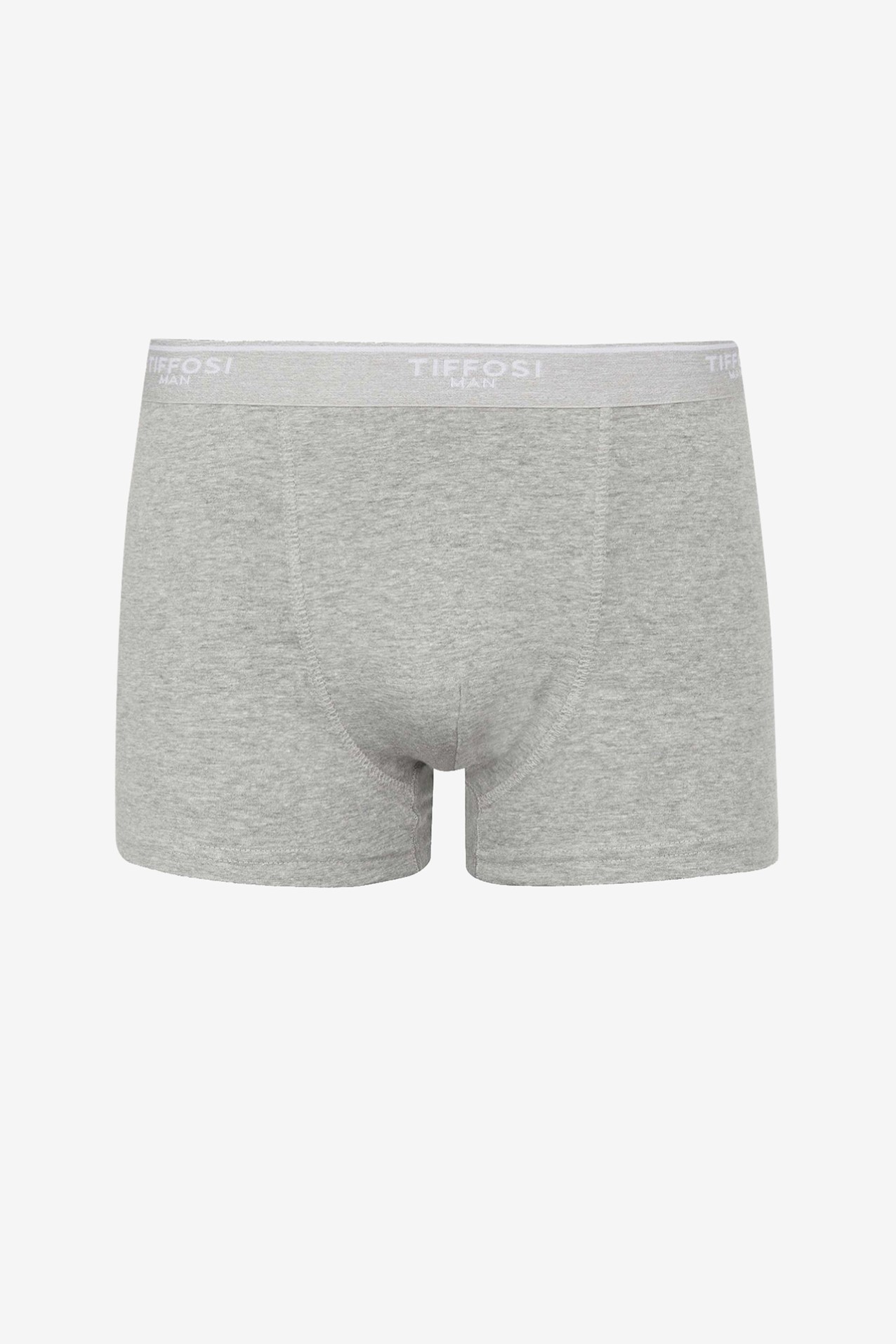 Light Grey Melange Striped Boxer