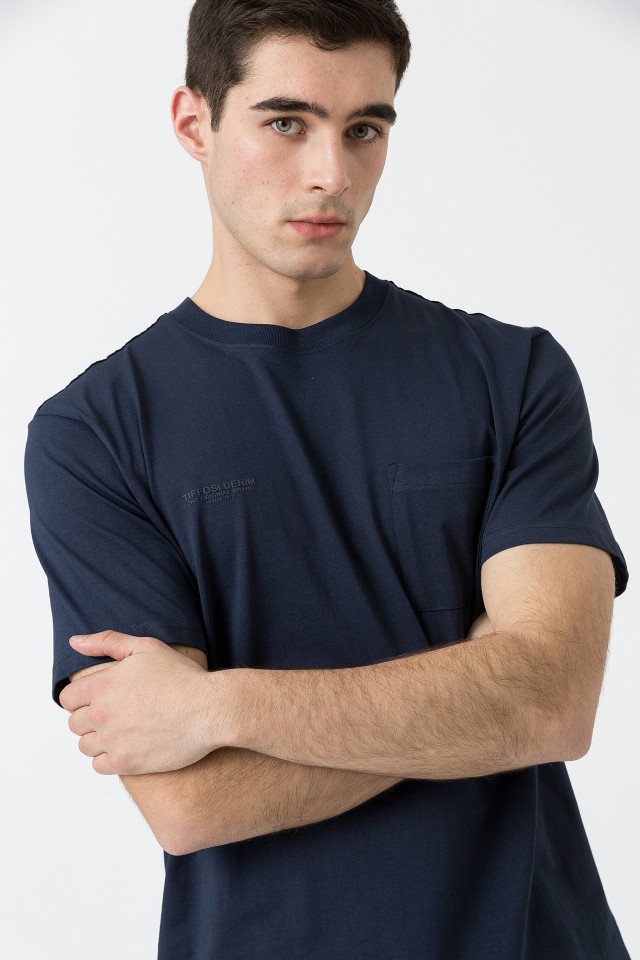 T-shirt with Printed Pocket