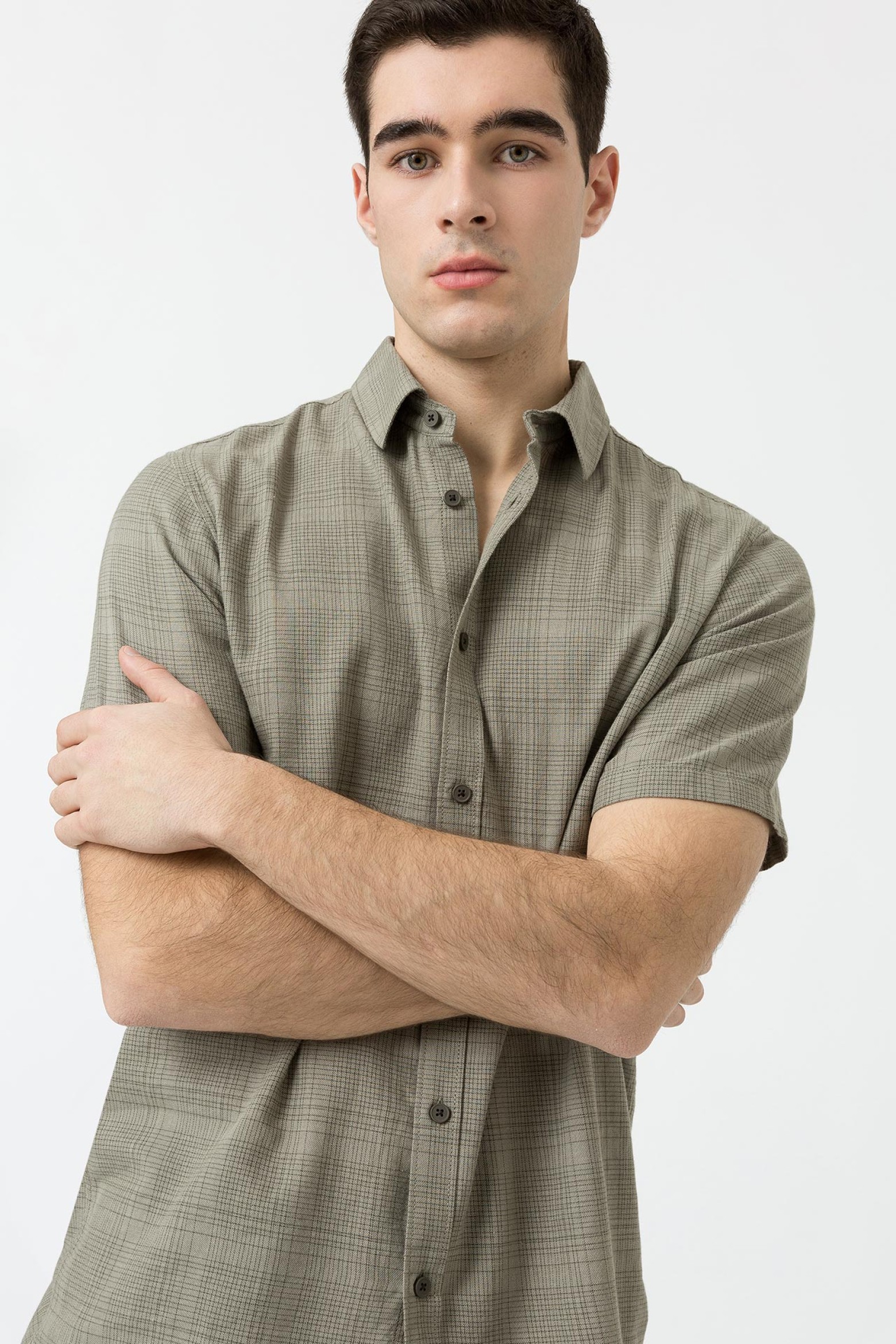 Camisa Manga Curta Regular Fit Verde