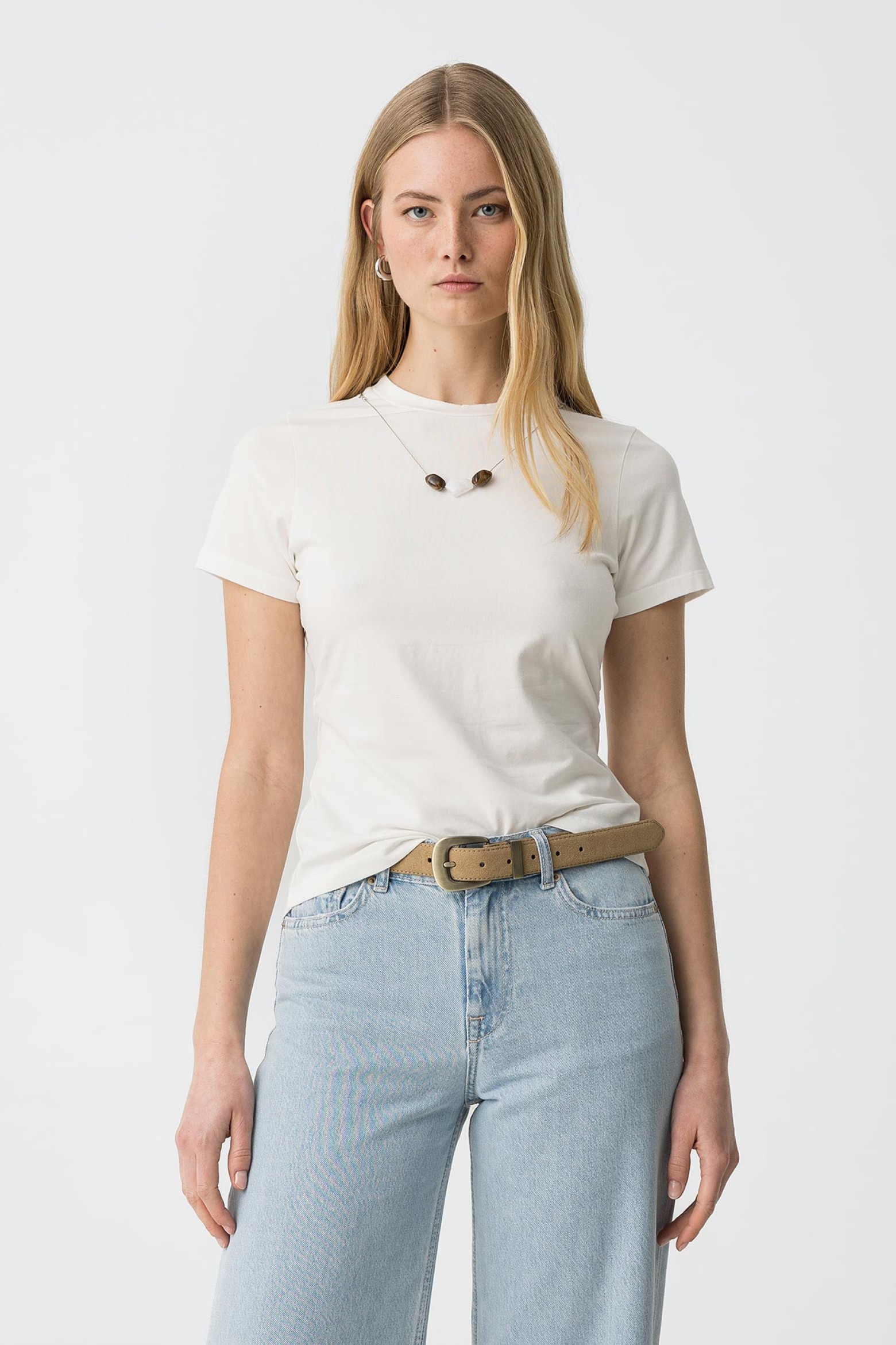 T-shirt with Stone Necklace
