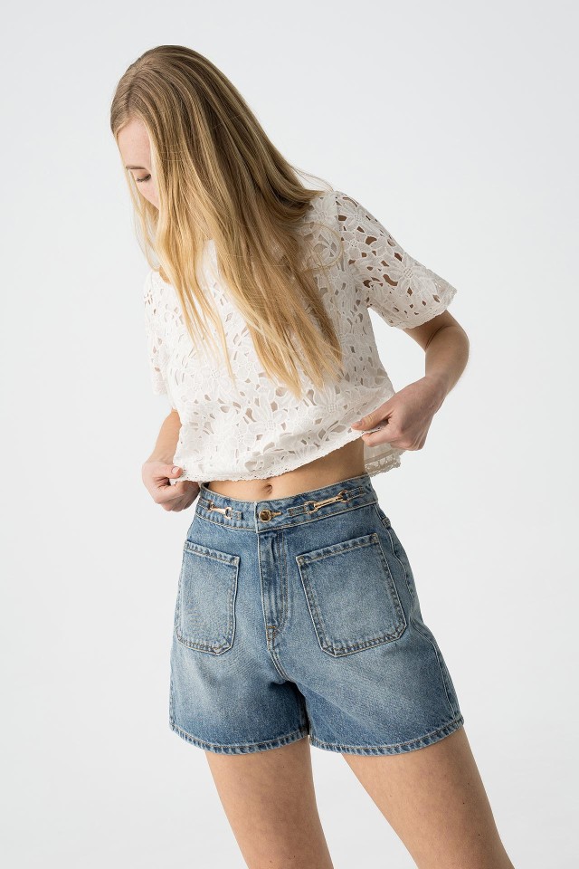 Pantalones cortos de mezclilla
