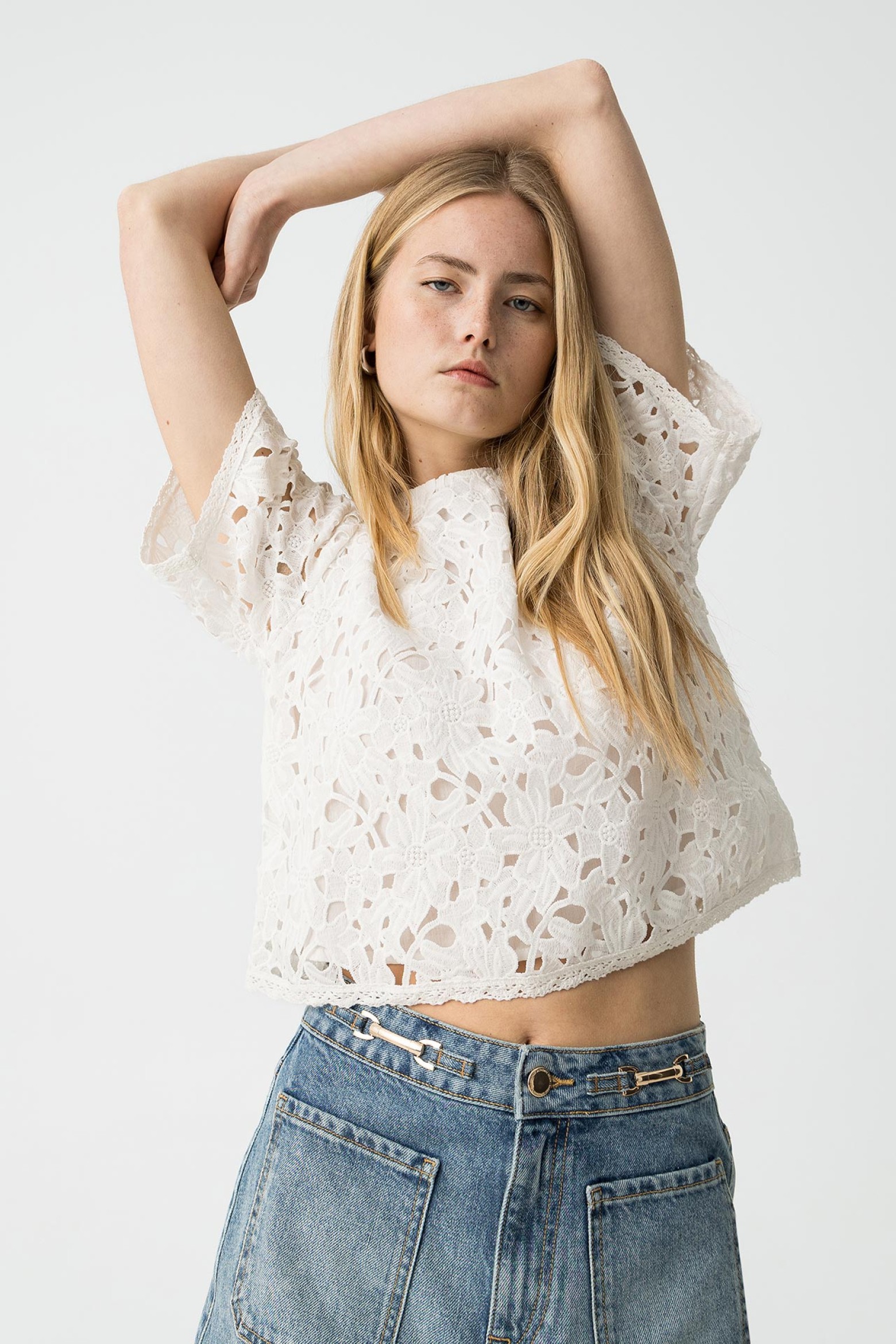 Blusa Bordada Floral