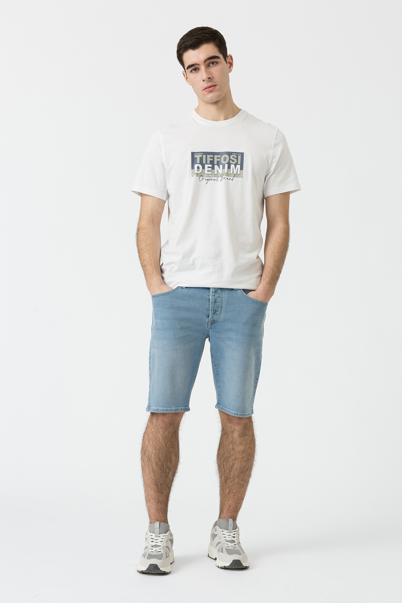 Slim Fit Denim Shorts