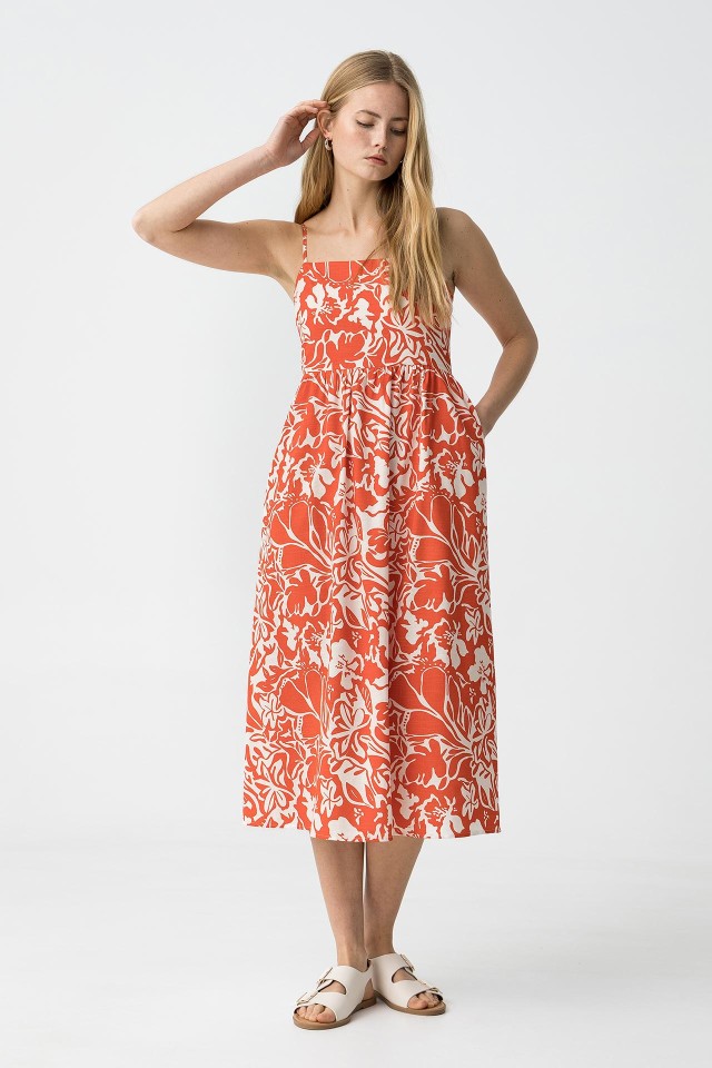 Vestido midi estampado
