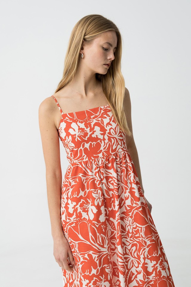 Vestido midi estampado