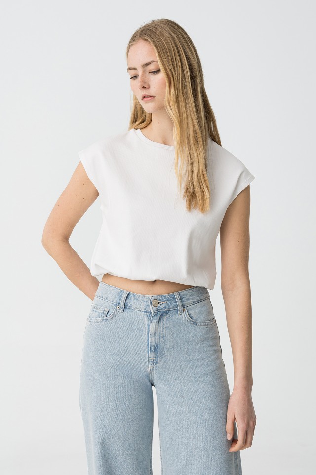 Camiseta Blanca Cropped