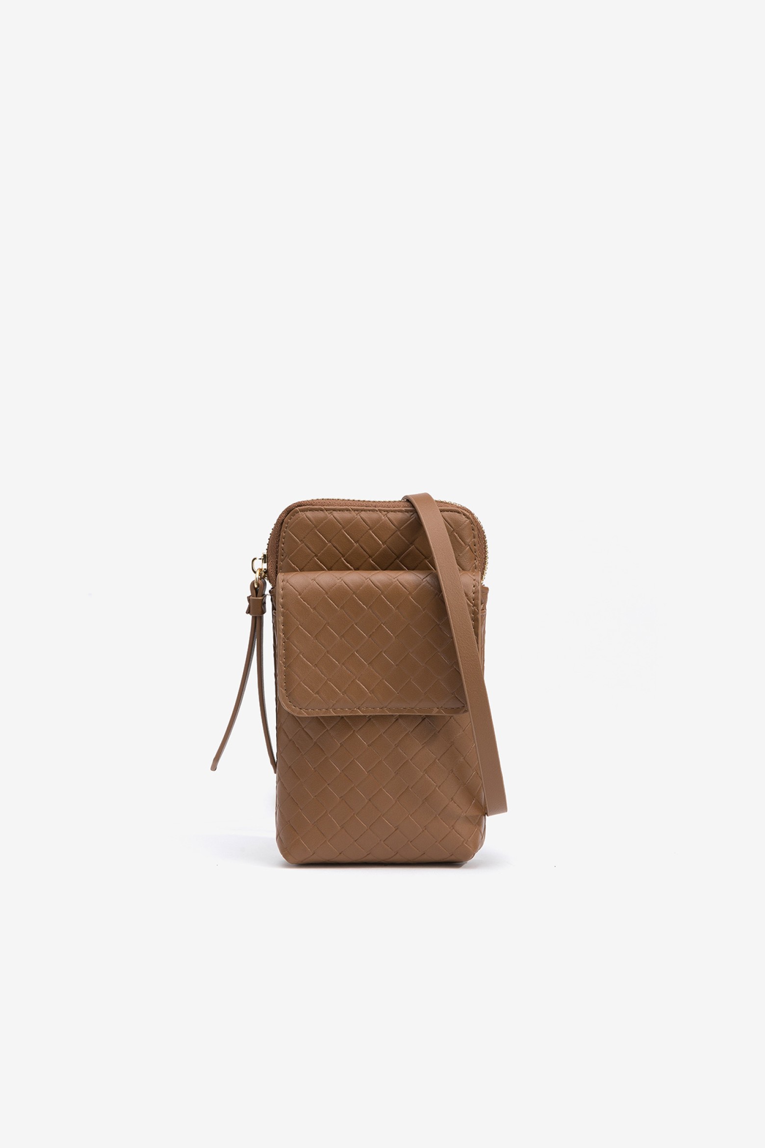 Woven leather effect mobile phone case