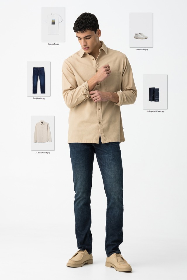 Regular fit shirt with pocket