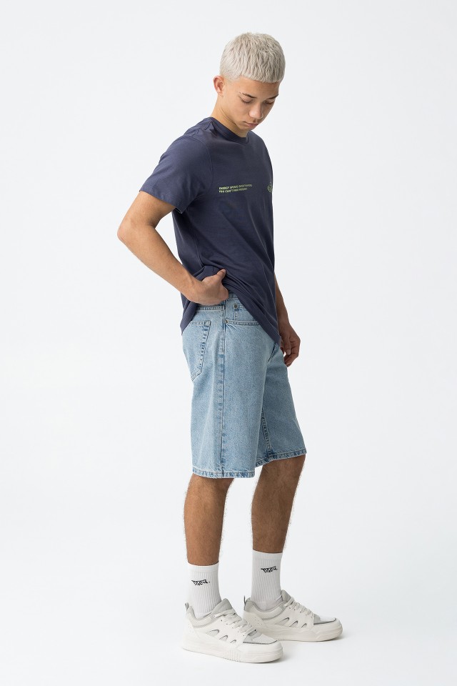 Wide Denim Shorts