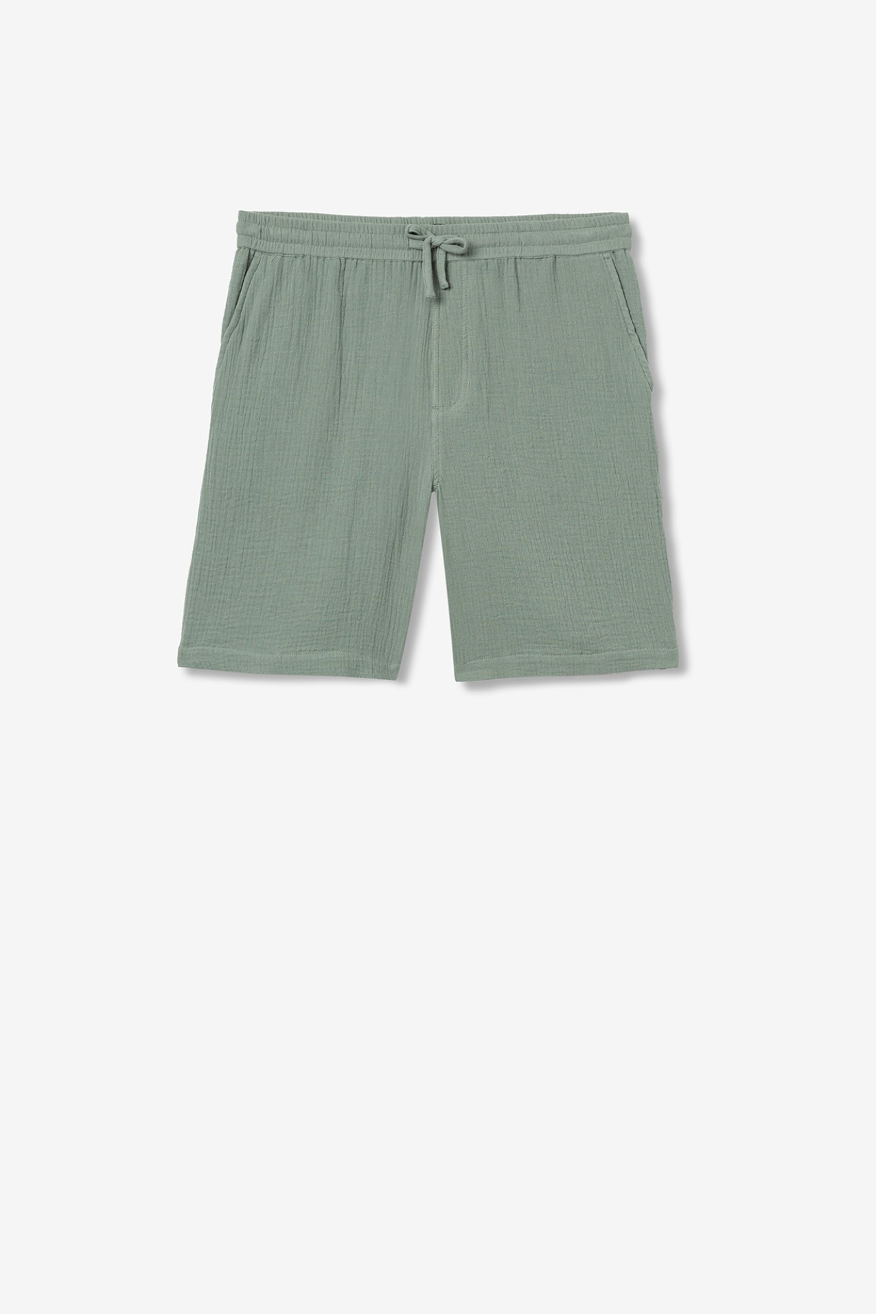 Shorts texturizados con cordn de algodn