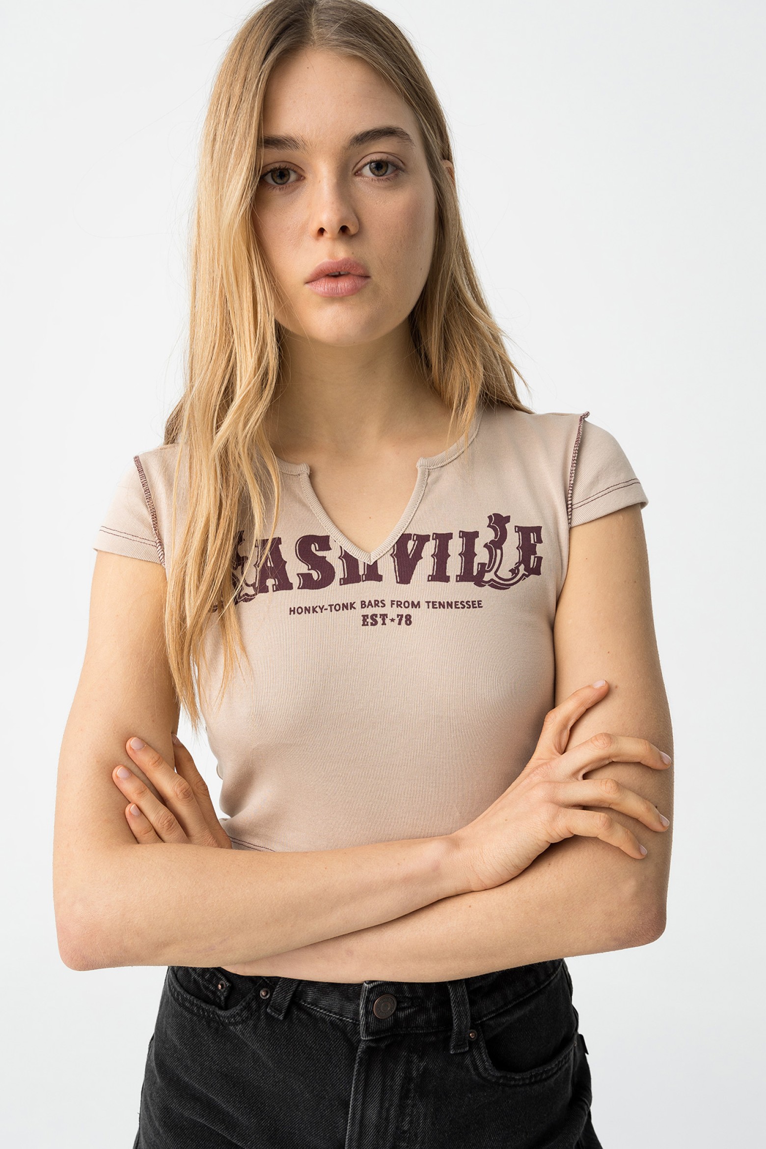 Printed Cropped T-shirt