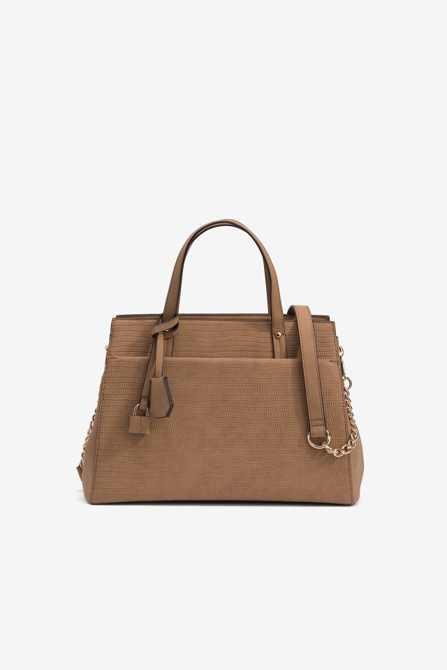 City Leather Effect Suitcase