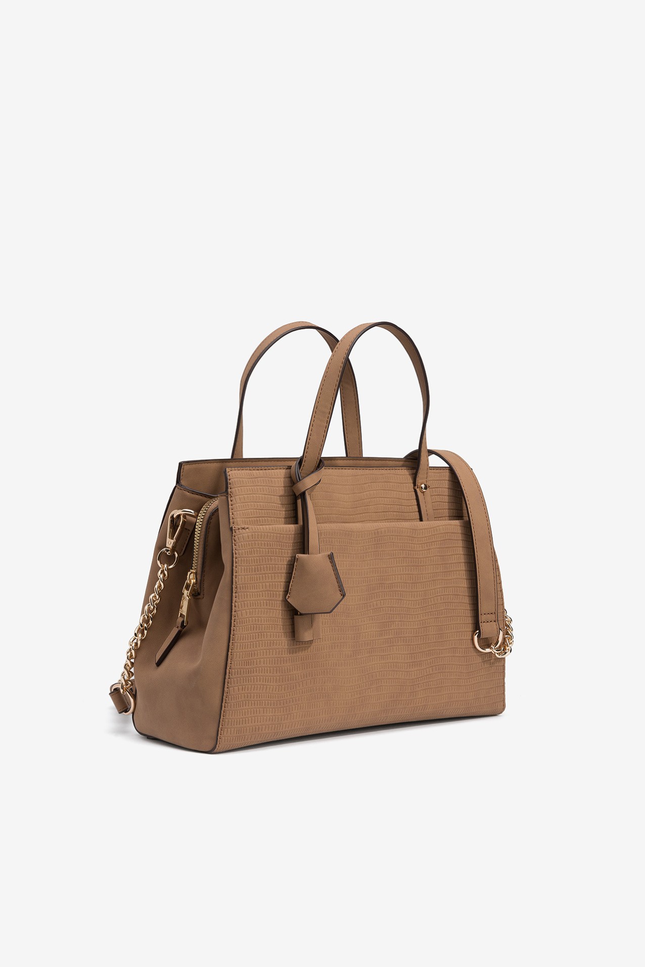 City Leather Effect Suitcase