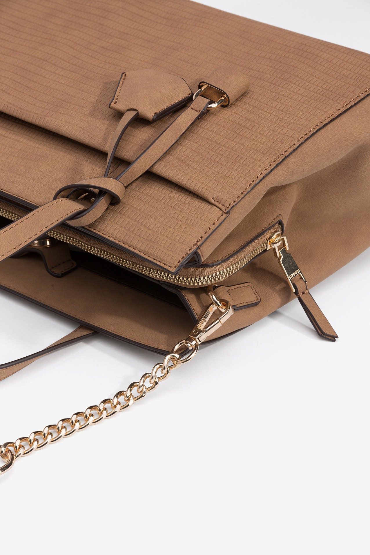 City Leather Effect Suitcase