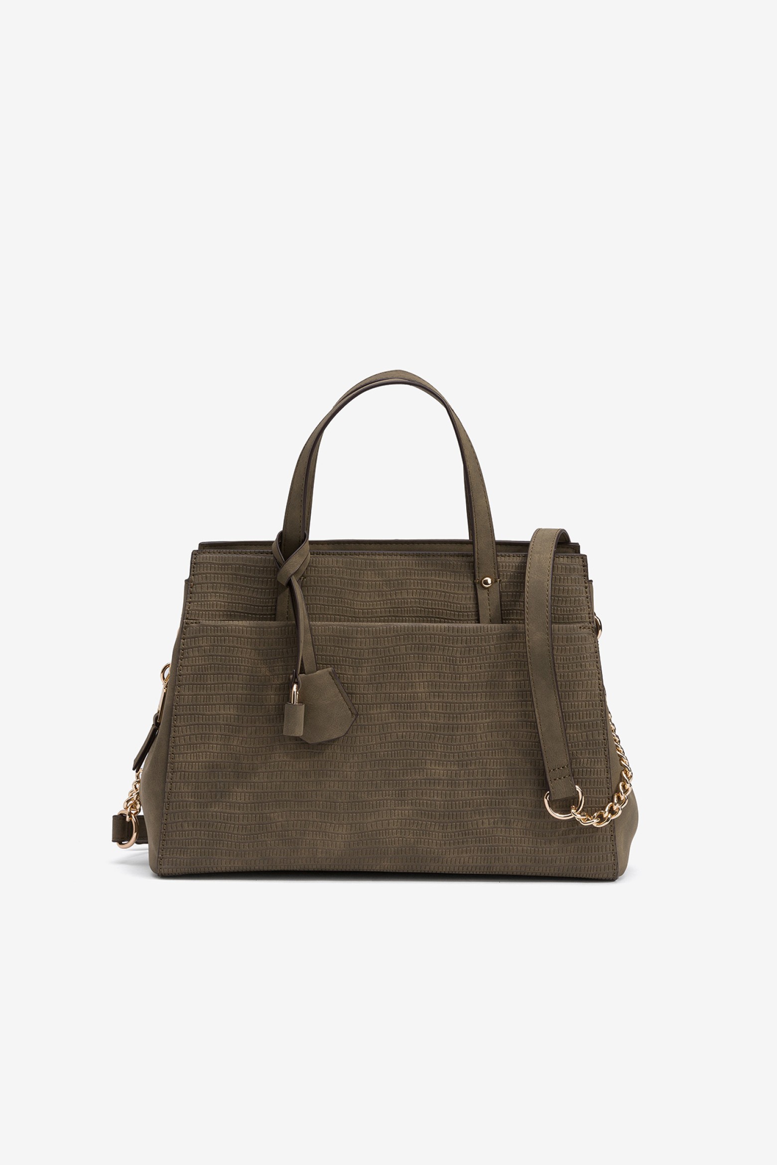 City Leather Effect Suitcase