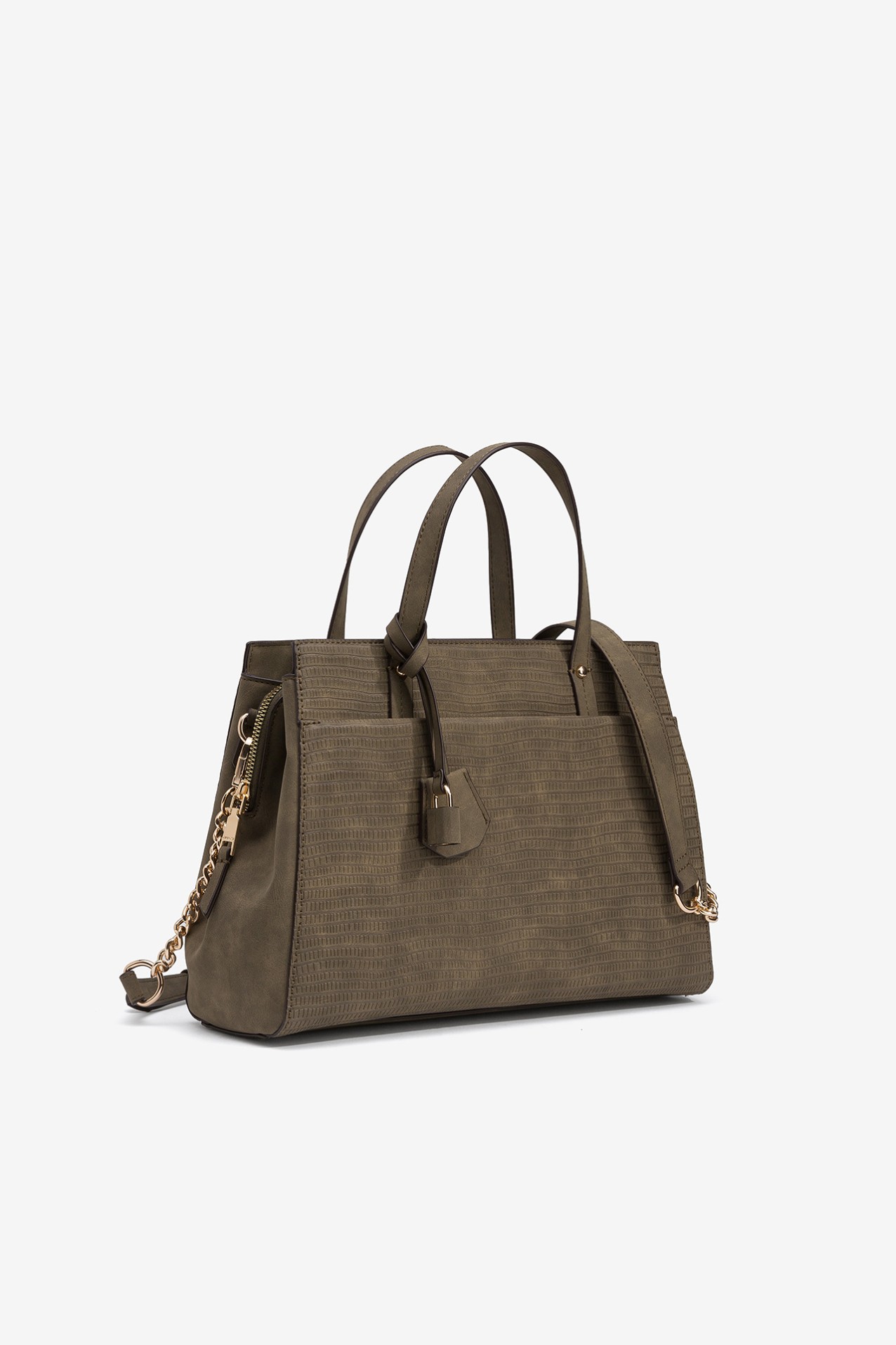 City Leather Effect Suitcase