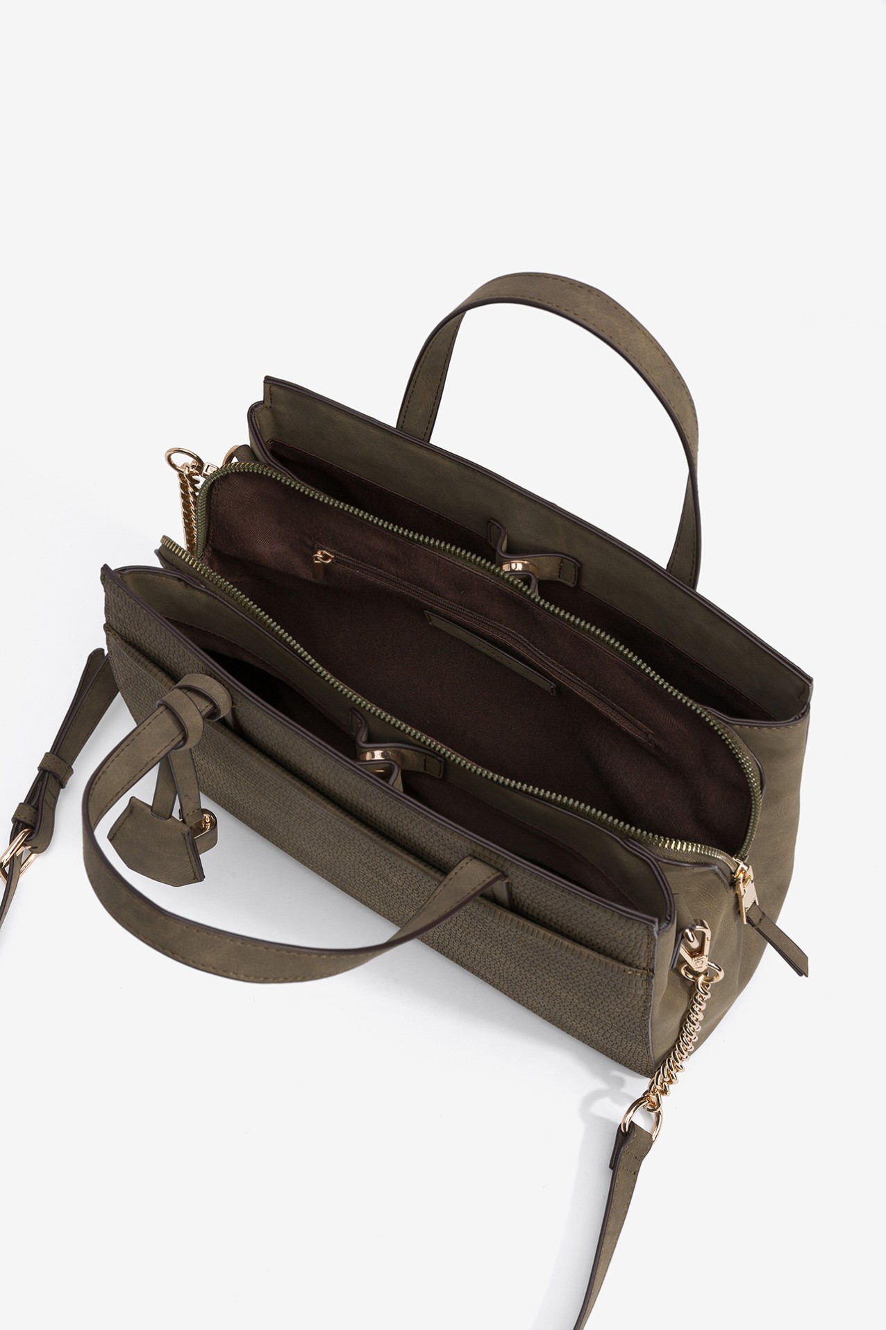 City Leather Effect Suitcase