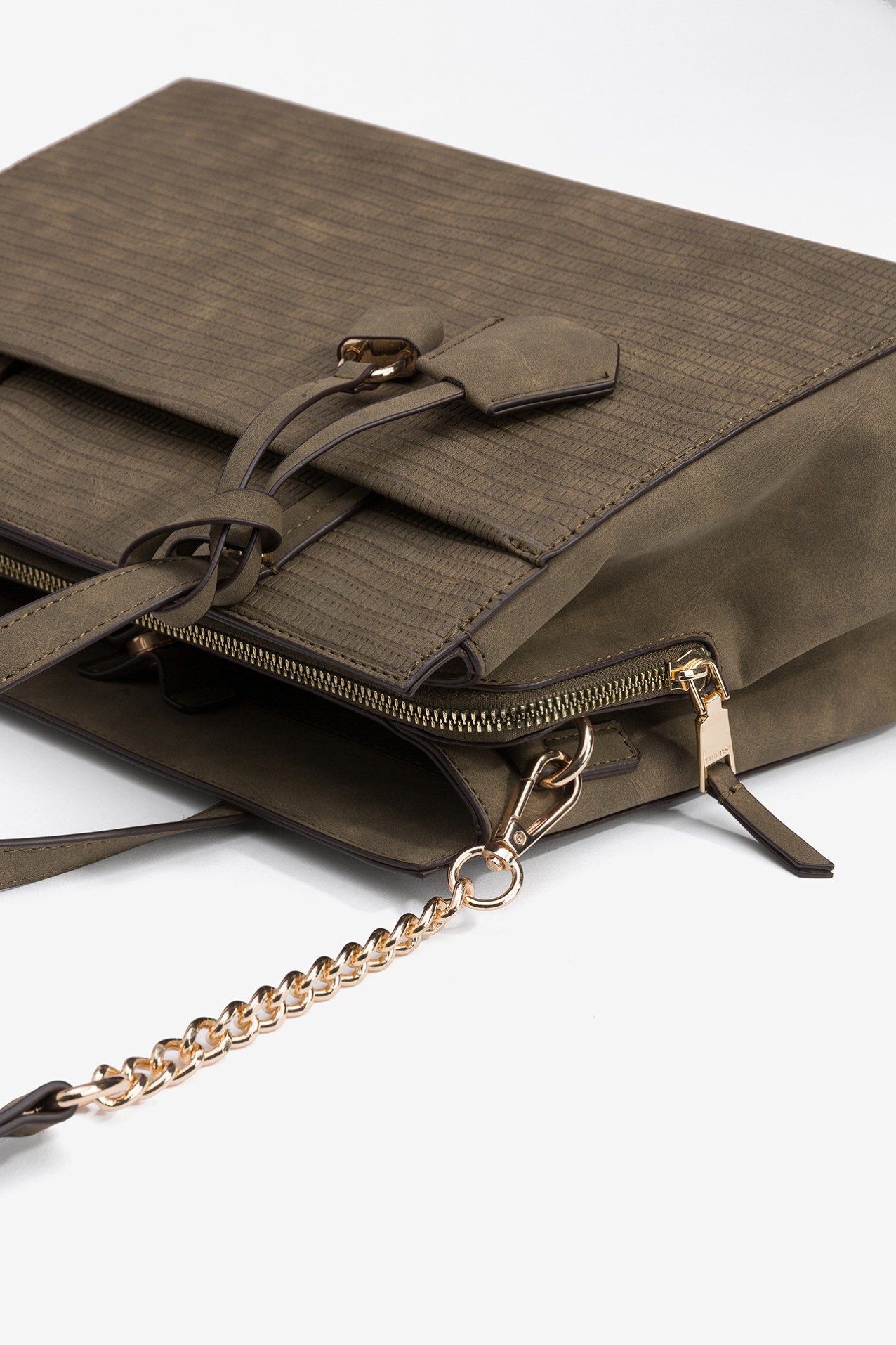 City Leather Effect Suitcase