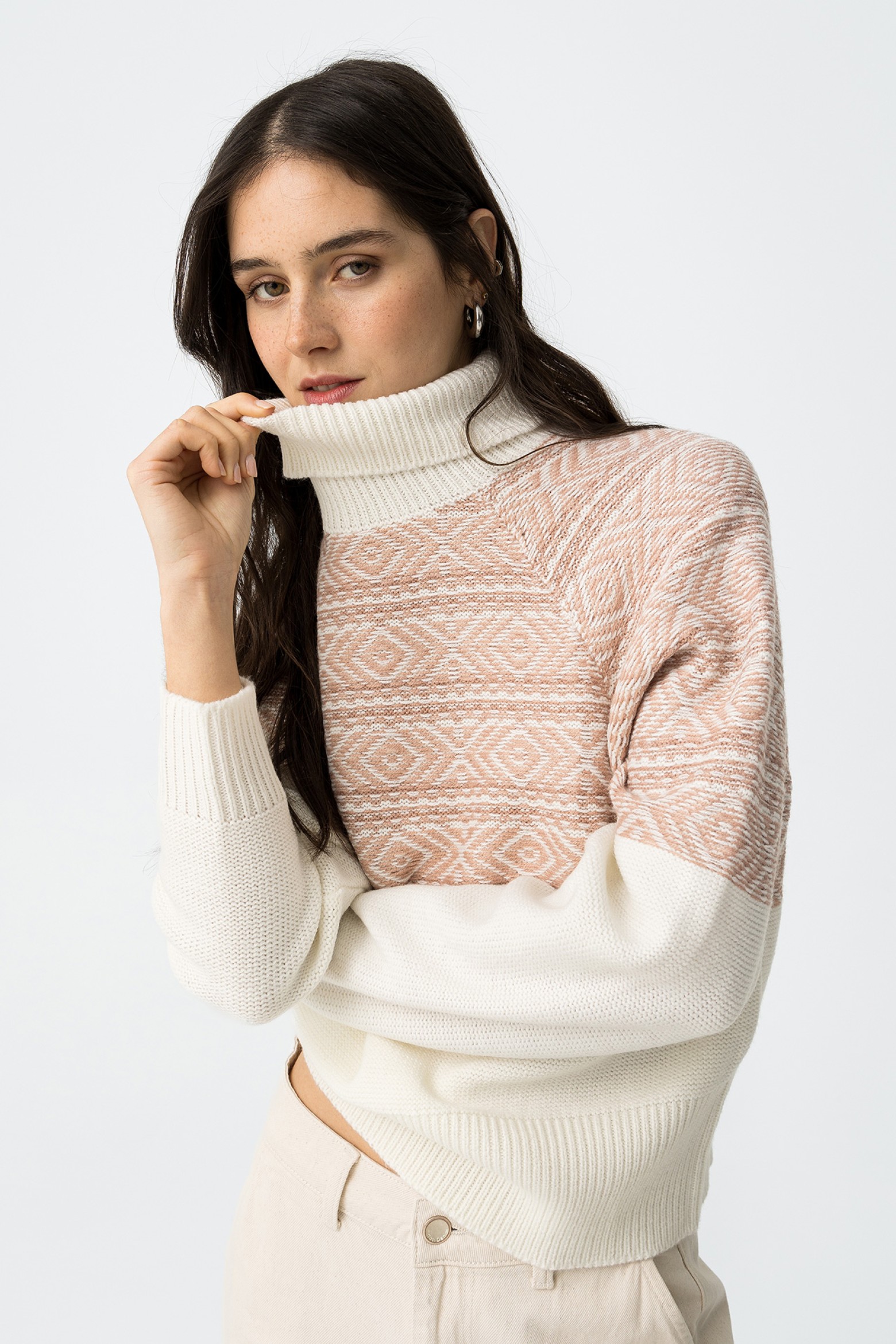Bicolor Knit Sweater
