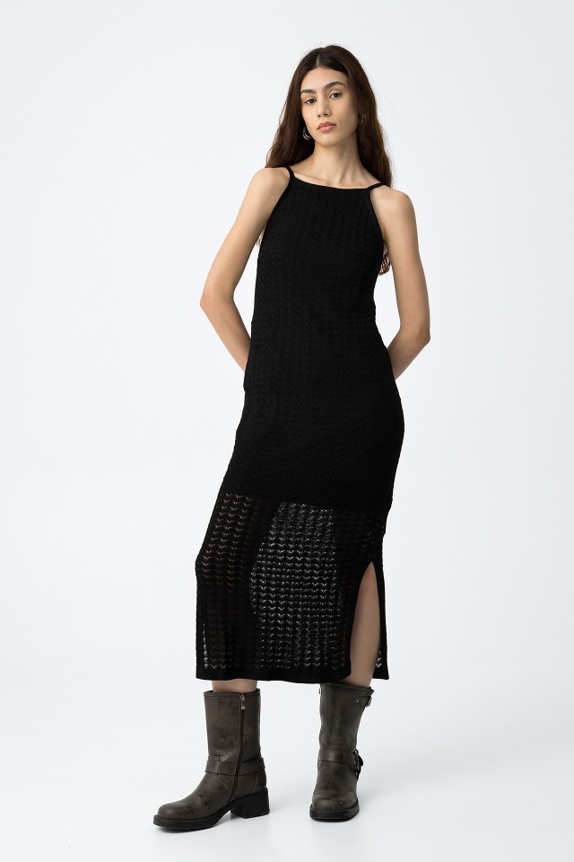 Vestido de malla calada