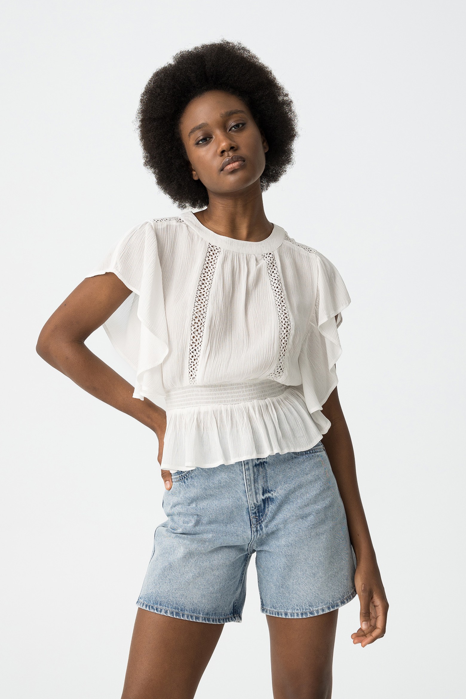 Blusa C/ Folhos