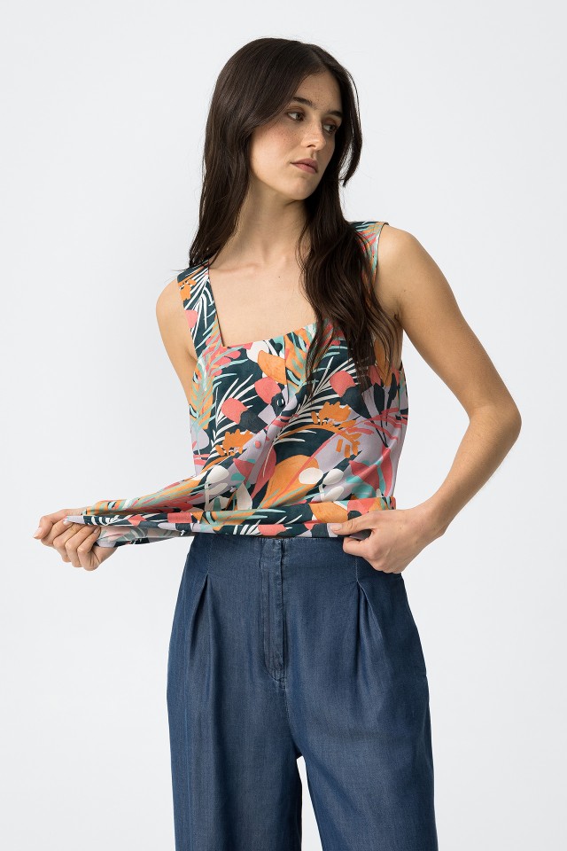Top estampado
