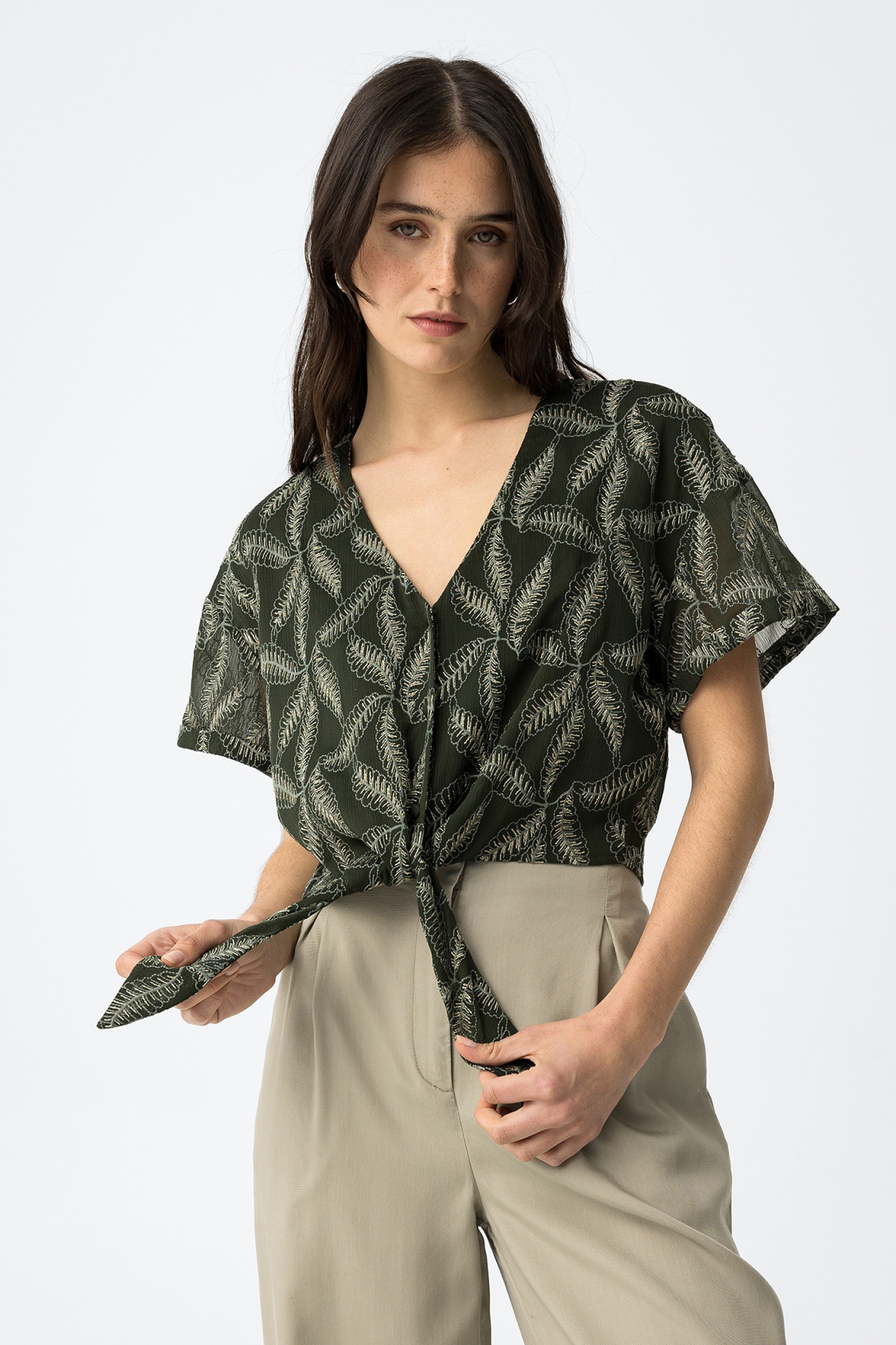 Camisa Cropped Estampada