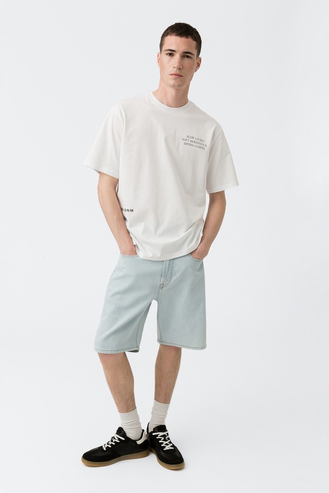 Shorts de mezclilla relajados