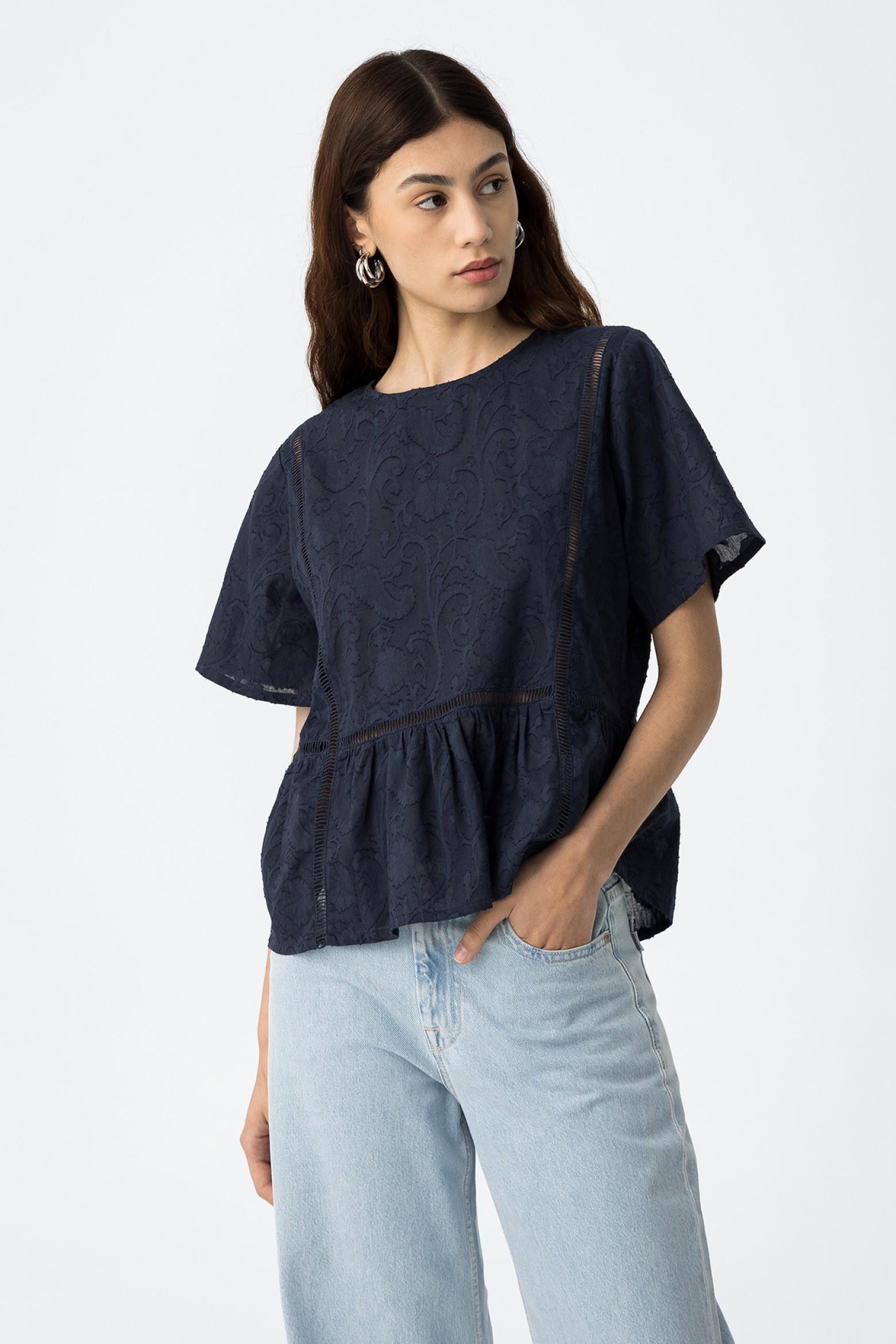 Blusa Fluda com Textura