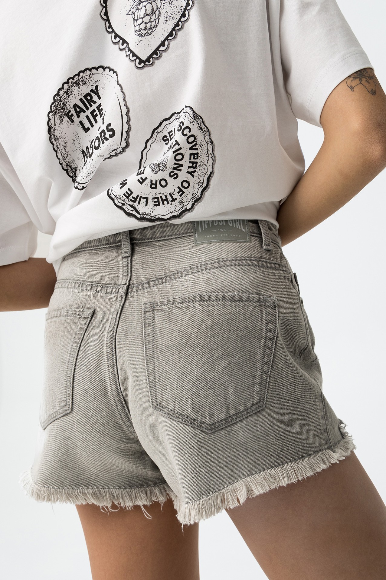 Distressed Denim Shorts